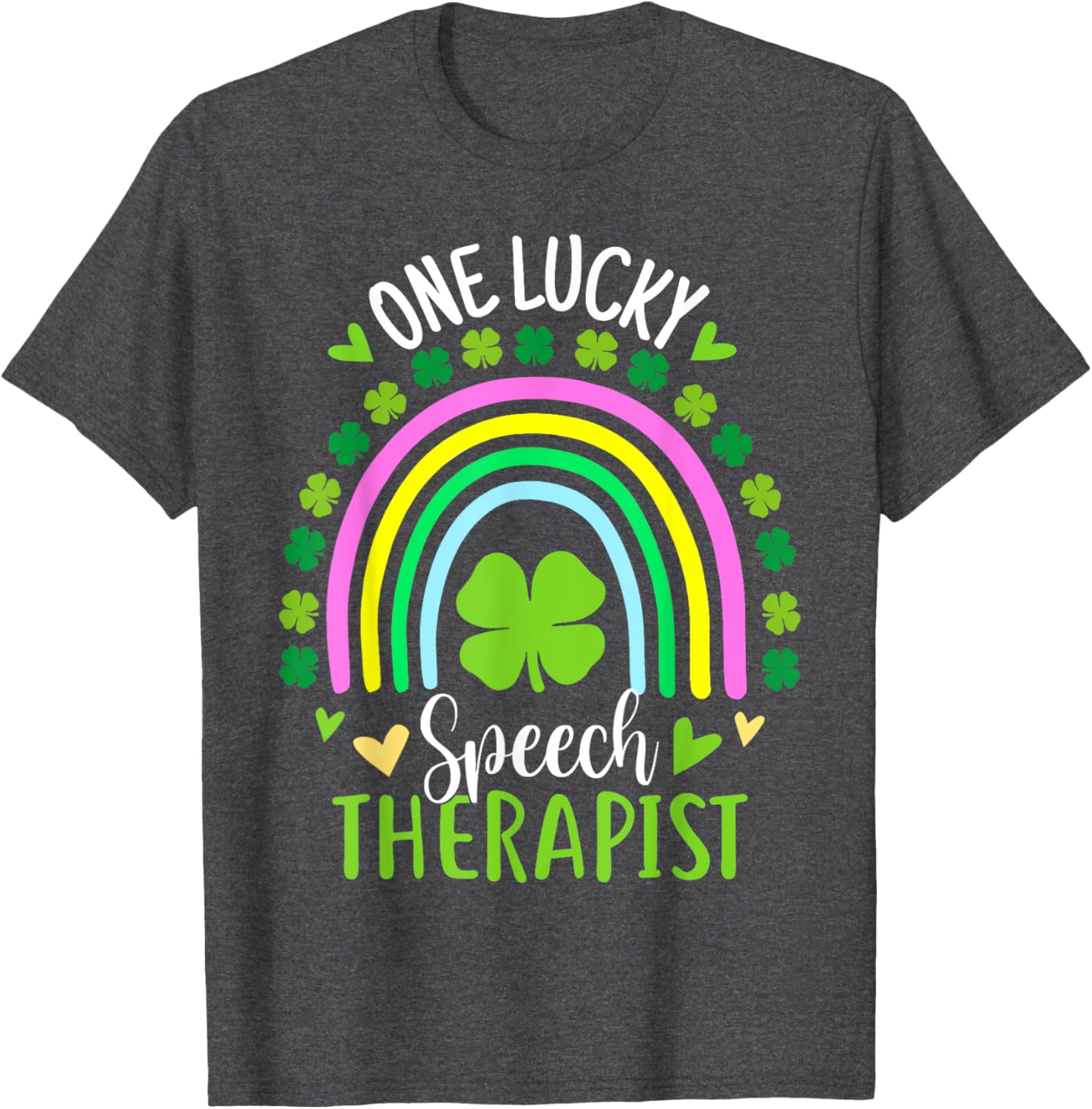 Lucky Speech Therapist St Patricks Day Shamrock T-Shirt for Women - 11