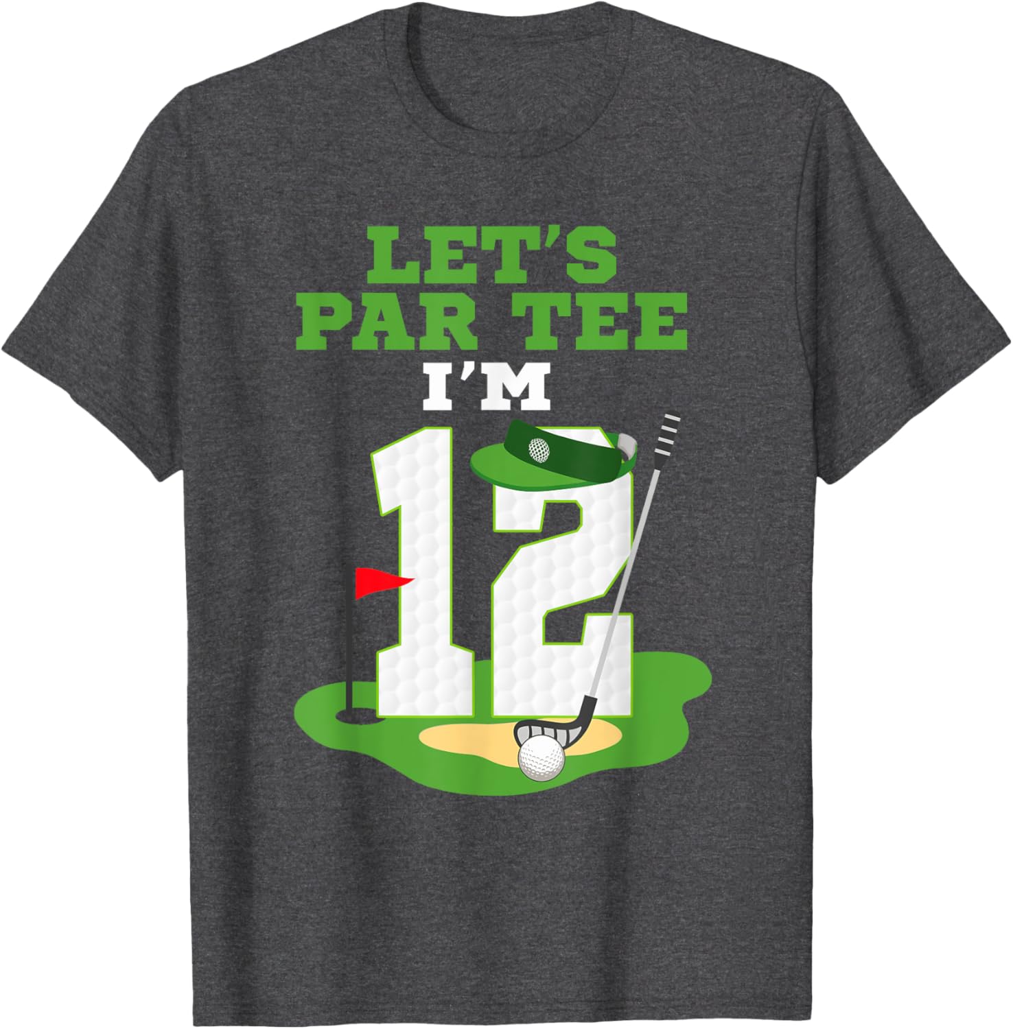 Let's Par Tee 12th Birthday Golf T-Shirt for Kids Fun Celebration - 2