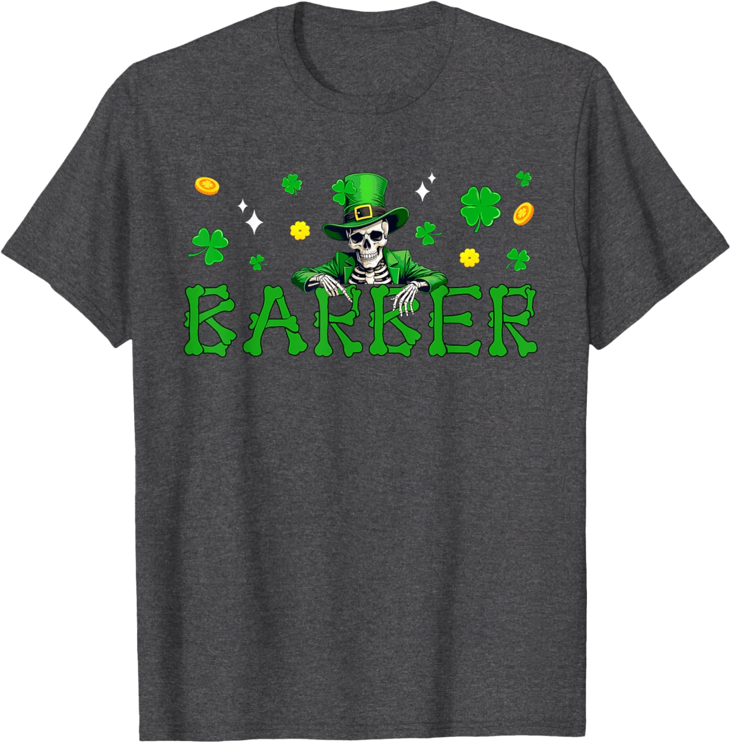St. Patrick's Day Skeleton Shamrock T-Shirt for Irish Job Fans - 10