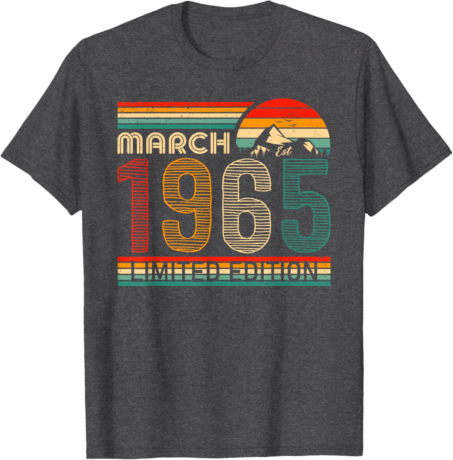 March 1965 Vintage Birthday T-Shirt Classic Design for Timeless Style - 5