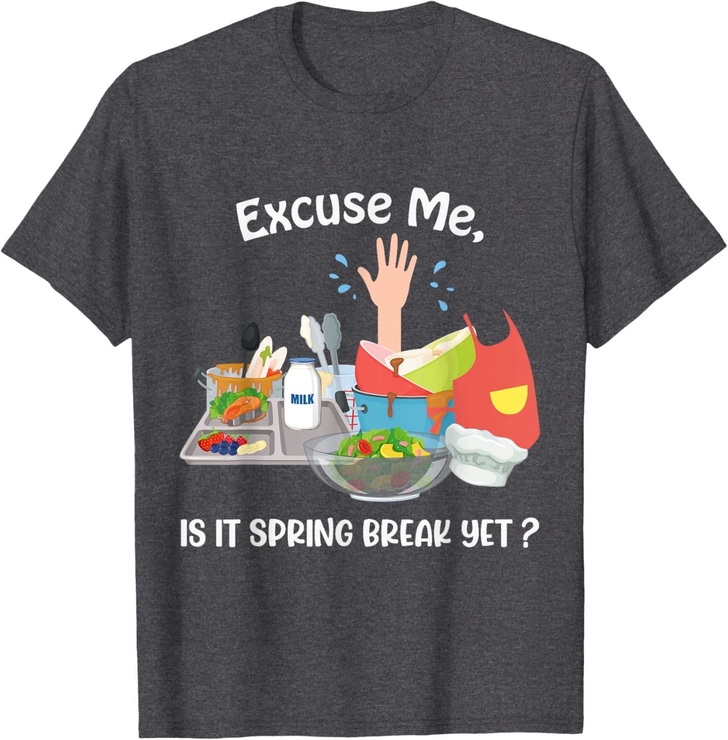 Funny Lunch Lady Life T-Shirt for Spring Break Enthusiasts - 11