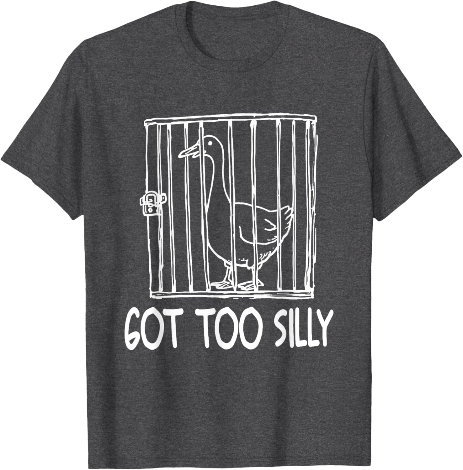 Funny Goose Humor T-Shirt for Animal Lovers - Goose Got Too Silly - 20