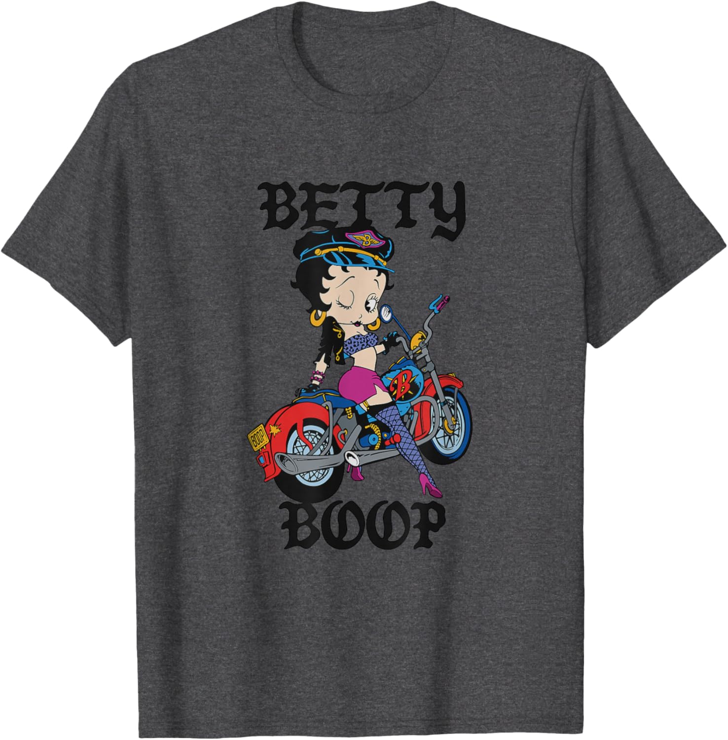 Betty Boop Vintage Biker Babe T-Shirt for Cool Retro Fashion Lovers - 9