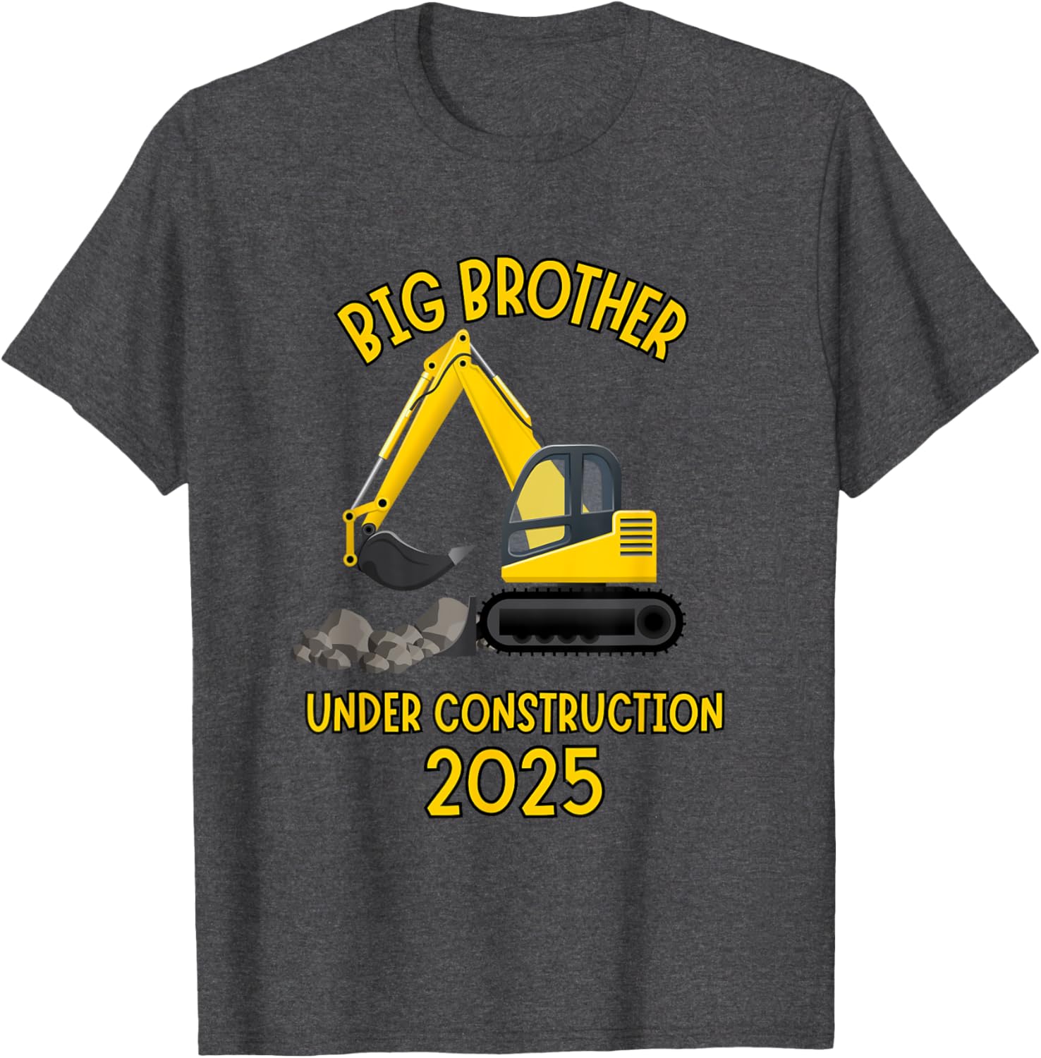 Big Brother Under Construction Truck Sibling Reveal 2025 T-Shirt - 2