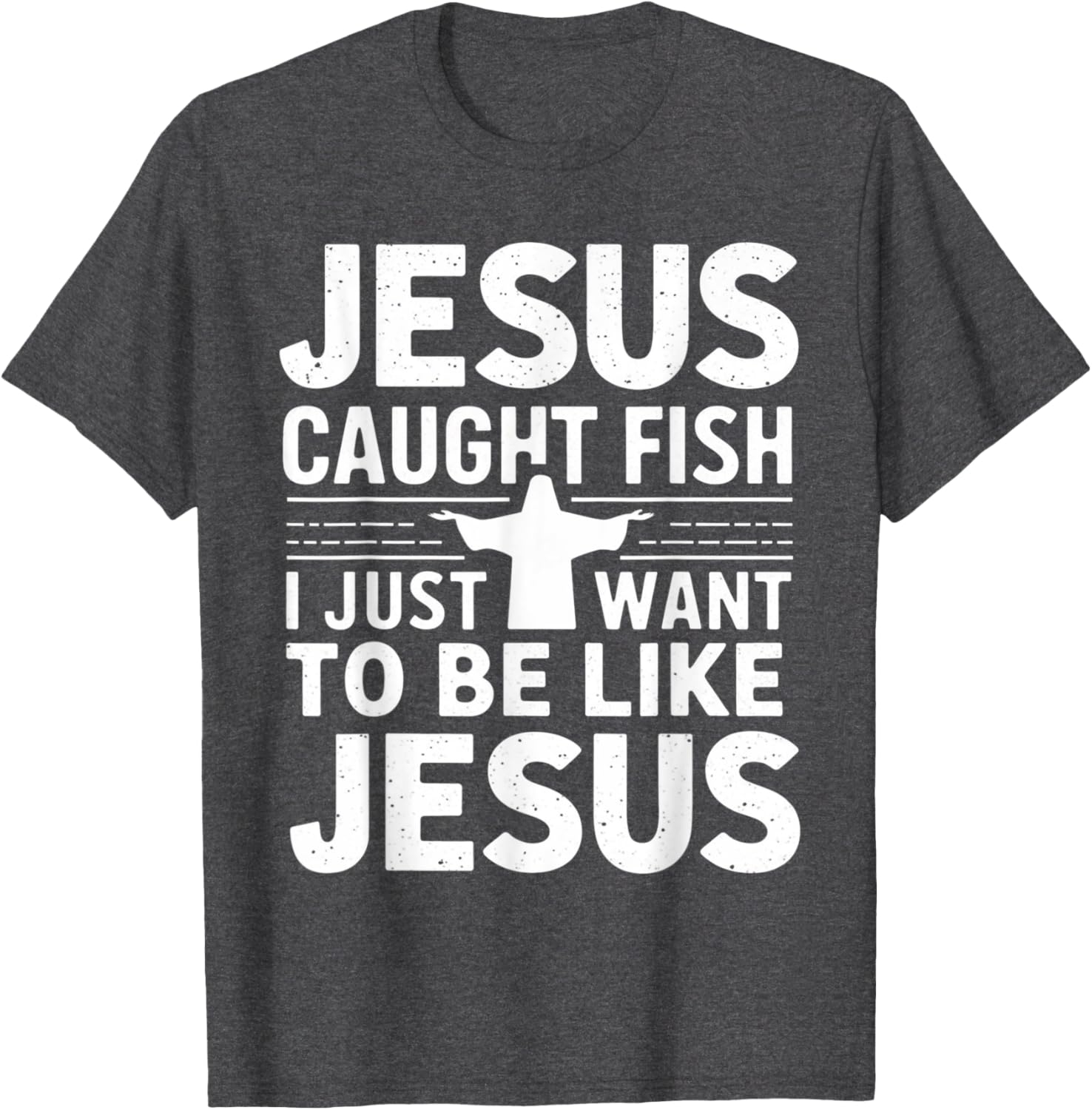 Catch Fish with Faith - Jesus Caught Fish T-Shirt for Christian Anglers - 8