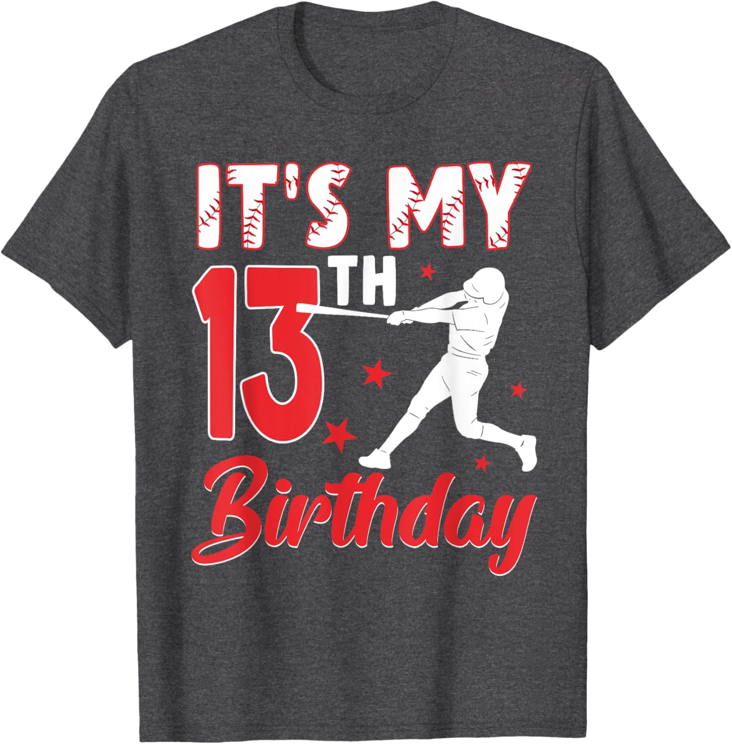 It's My 13th Birthday Boy Baseball Party T-Shirt for 13 Year Olds - 9