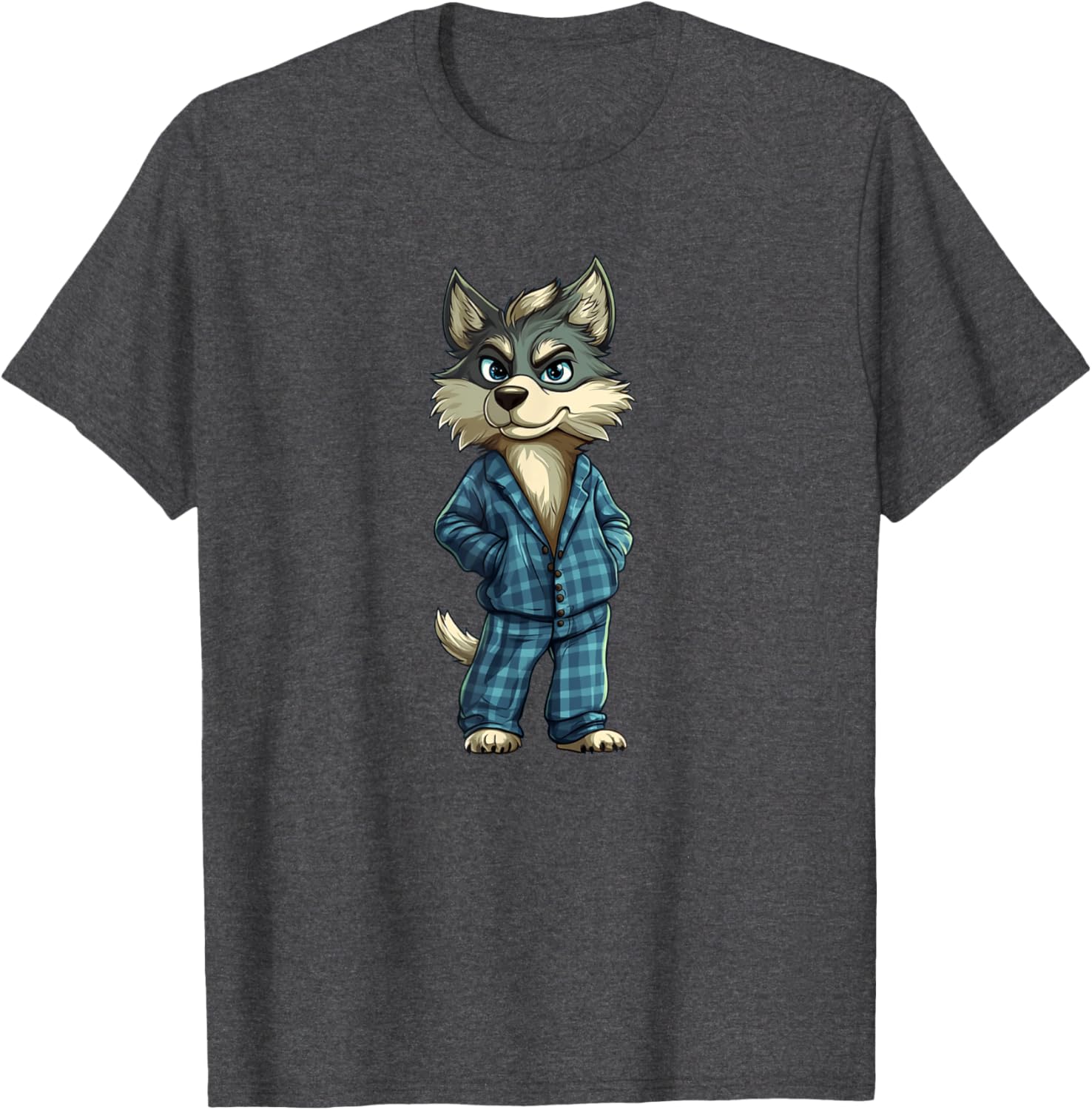 Funny Dreamy Wolf Pajama T-Shirt for Sleepy Boys and Girls - 3