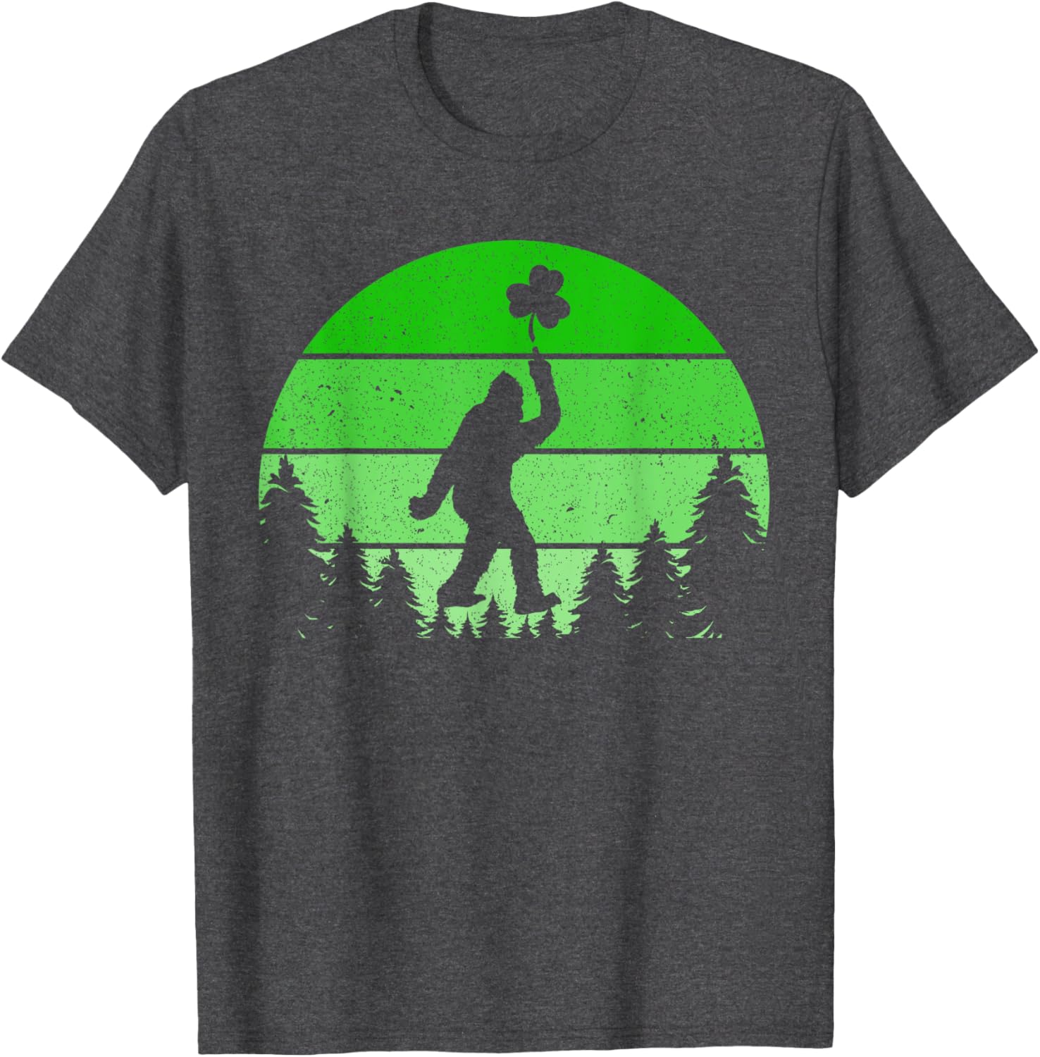 Bigfoot Sasquatch Shamrock T-Shirt for St Patricks Day Fun for All Ages - 13
