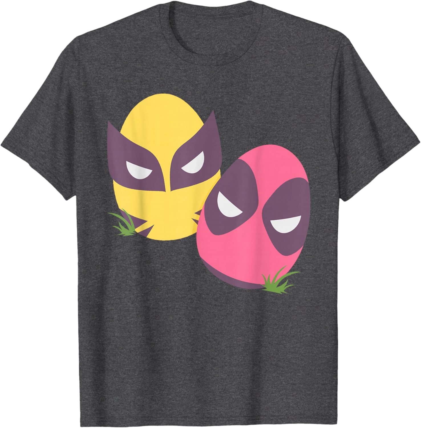 Marvel Deadpool and Wolverine Pastel Easter Eggs T-Shirt for Spring Fun - 18