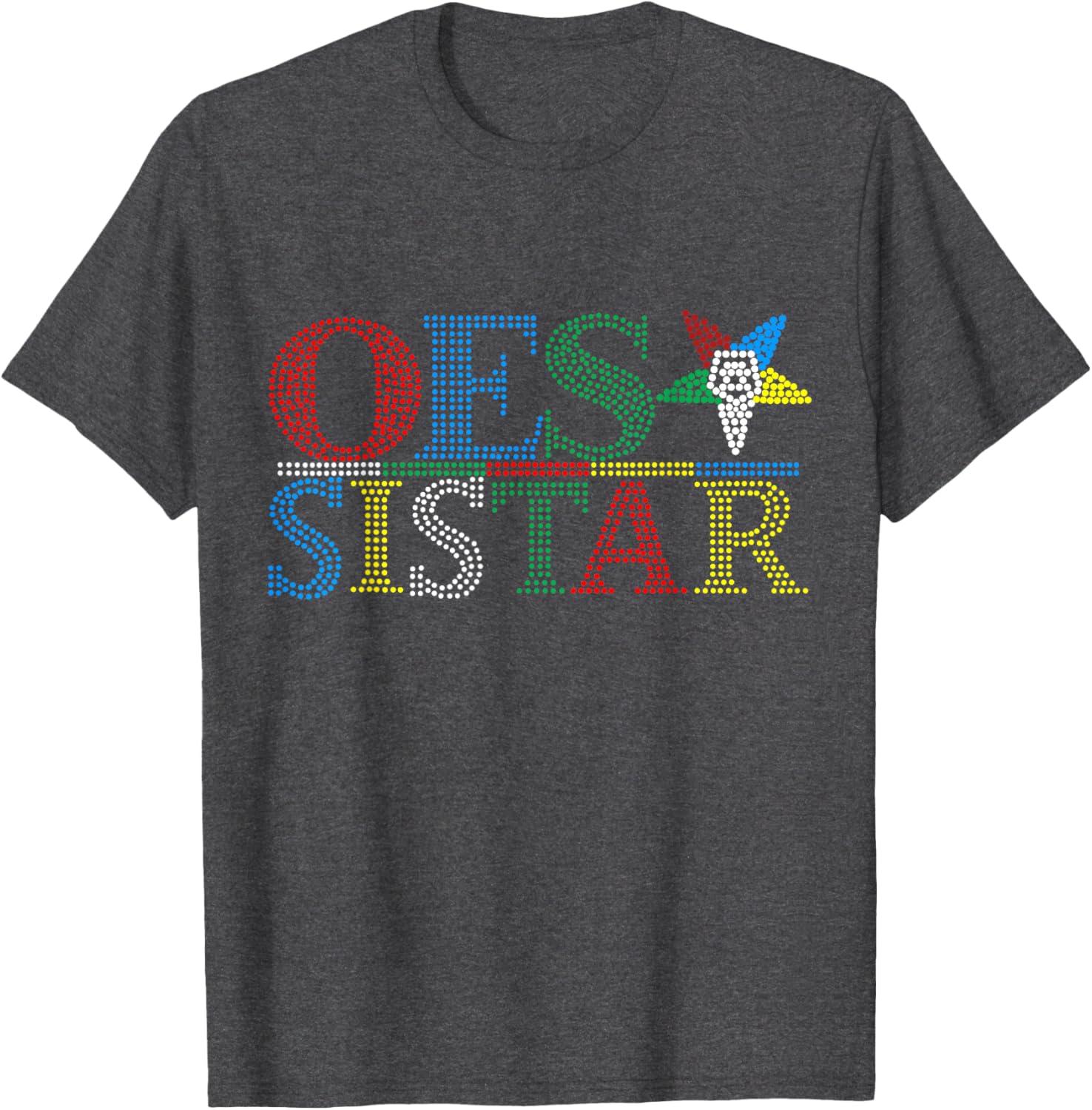 OES Sistar Dot Print Design Order of the Eastern Star Sisters T-Shirt - 29