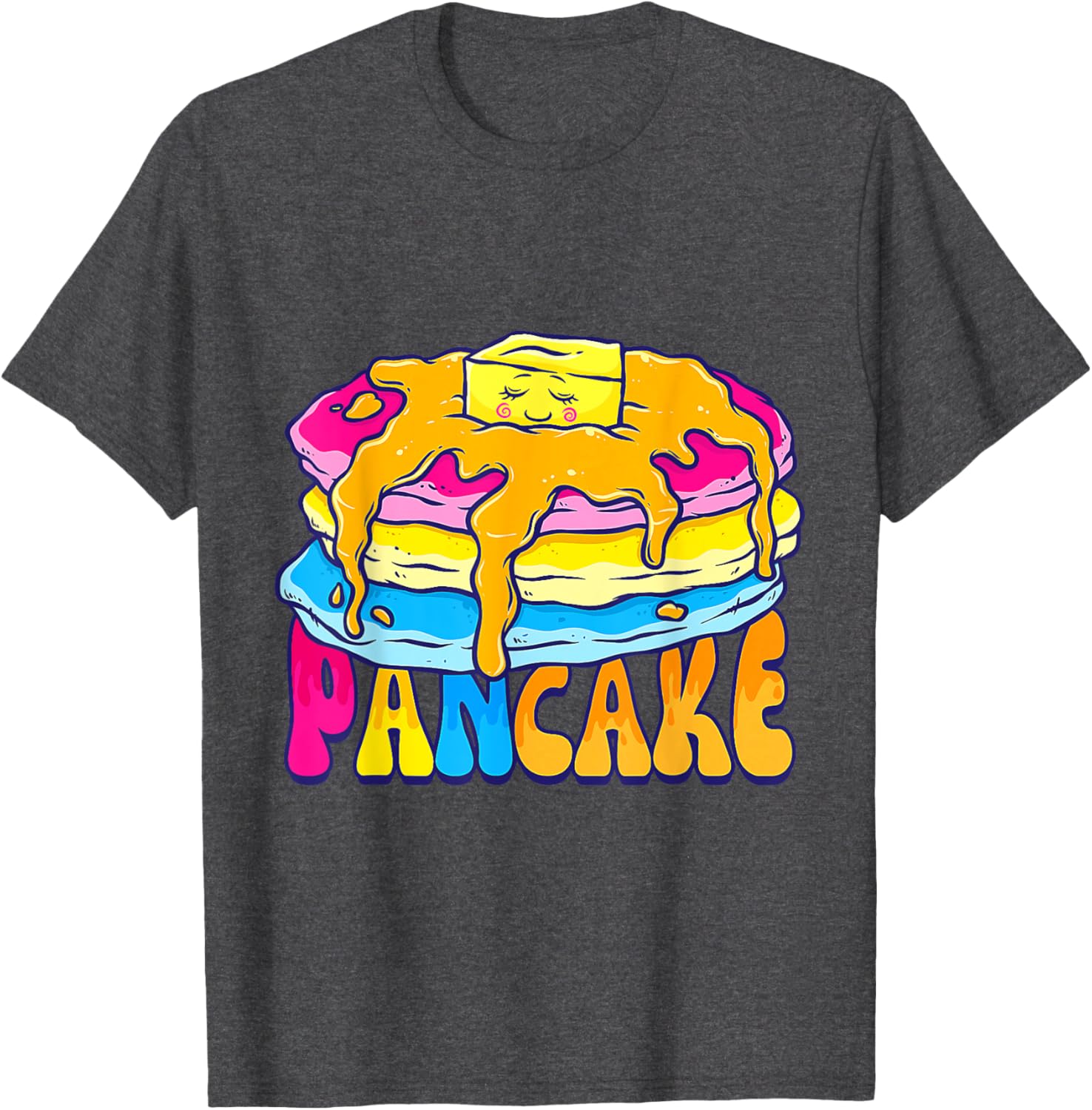 Pancakes Pansexual Pride T-Shirt for LGBTQ+ Omnisexual Love and Fun - 2