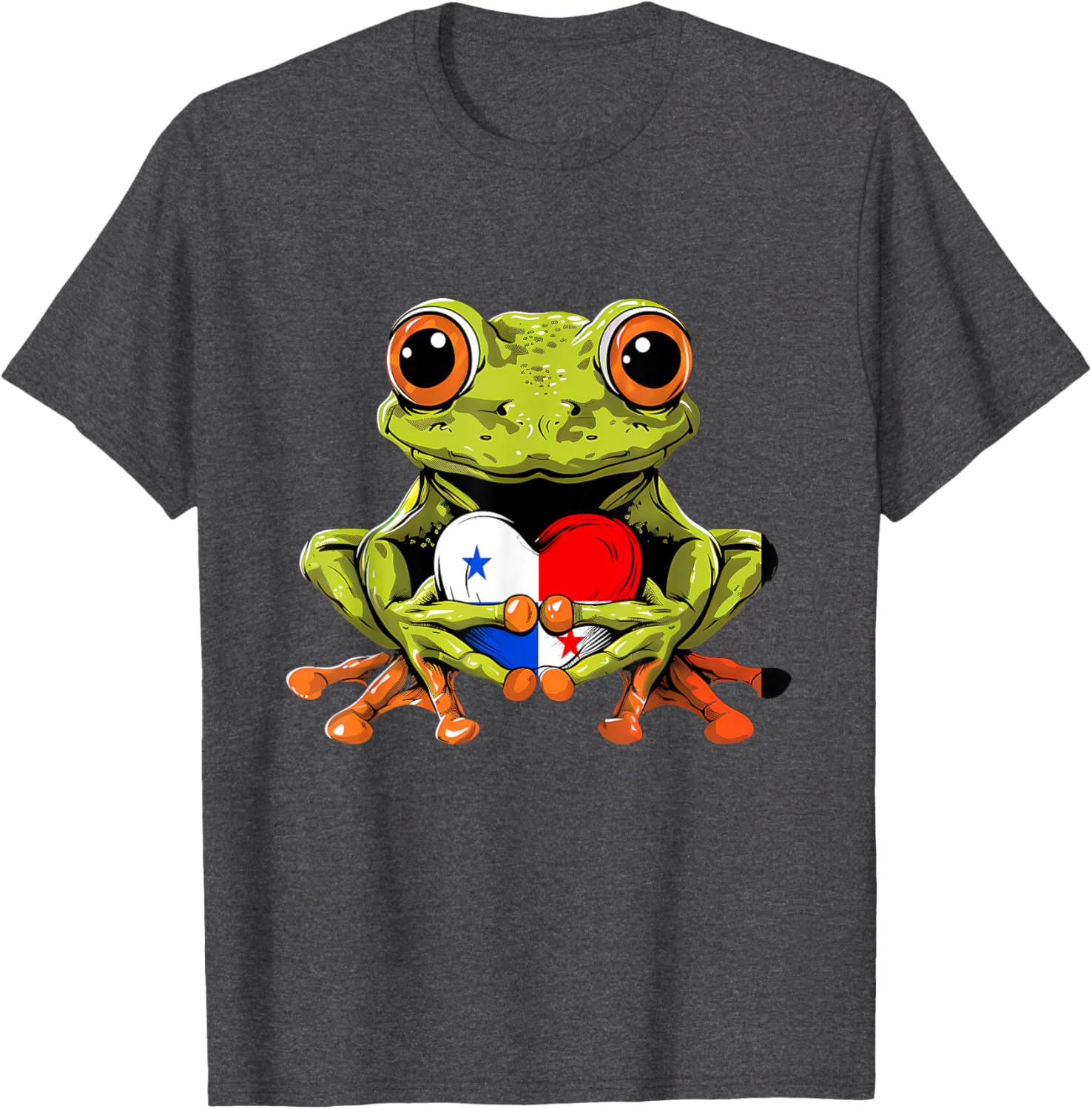 Panama Toad Frog Heart T-Shirt Celebrating Panamanian Roots and Pride - 11