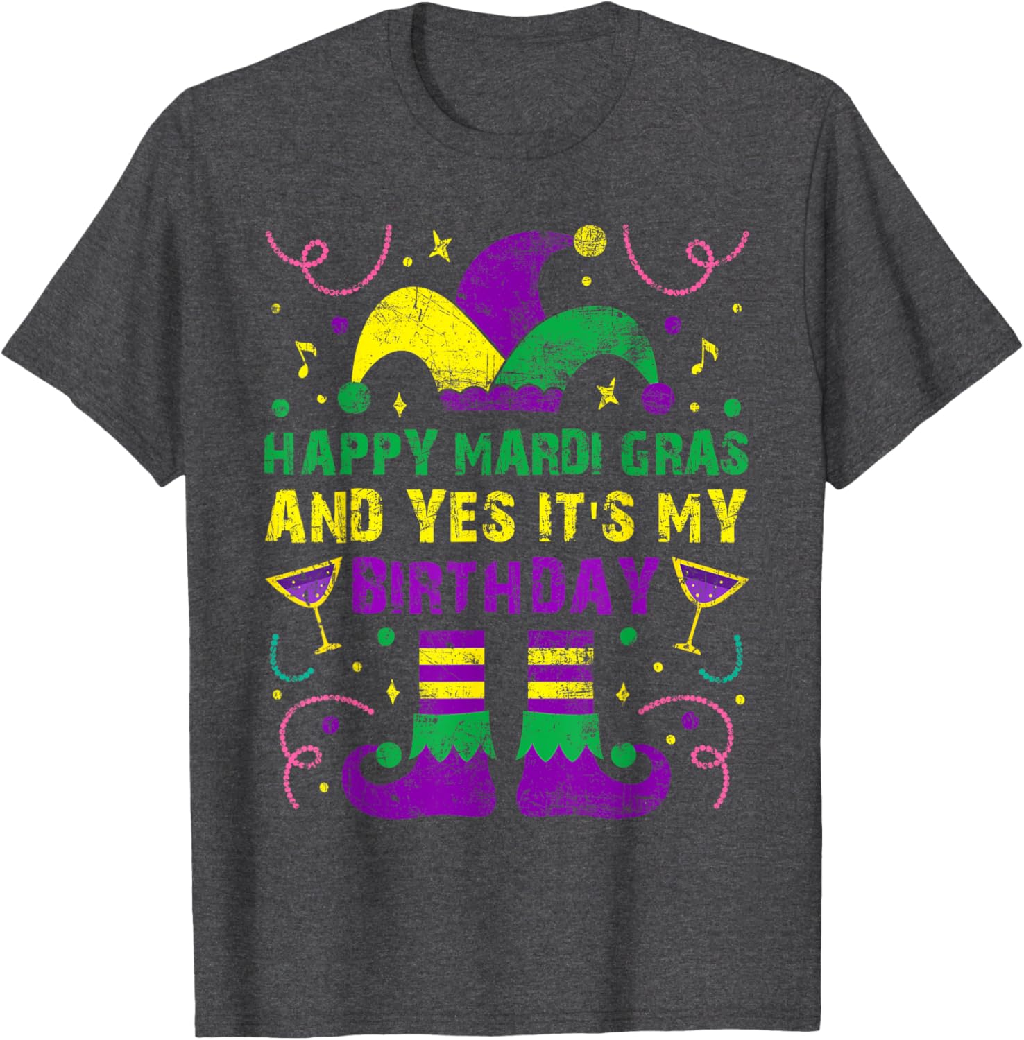 Happy Mardi Gras Birthday T-Shirt for Men Women Kids Party Fun - 9