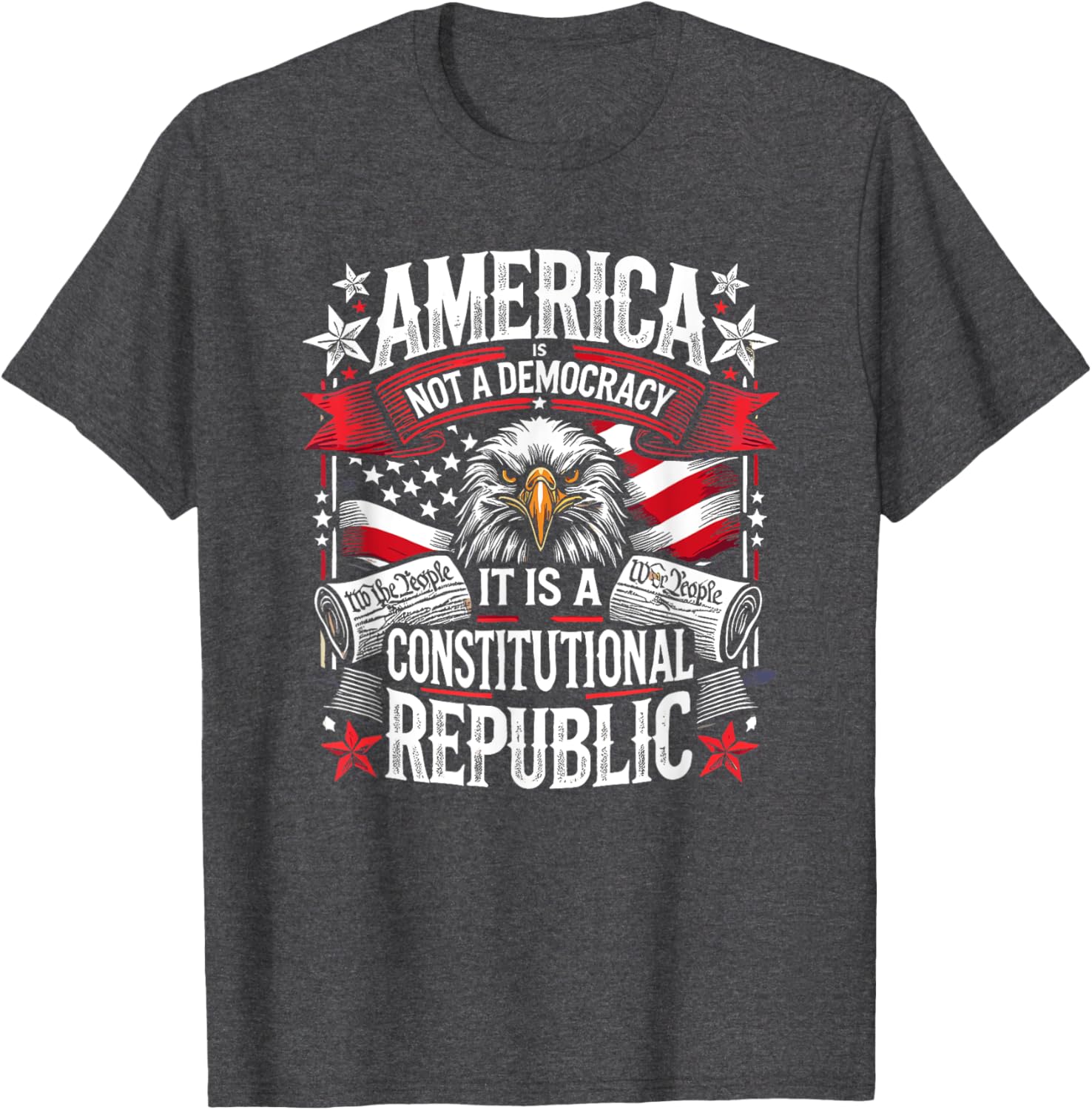 America Is Not A Democracy Constitutional Republic T-Shirt for Freedom Lovers - 18