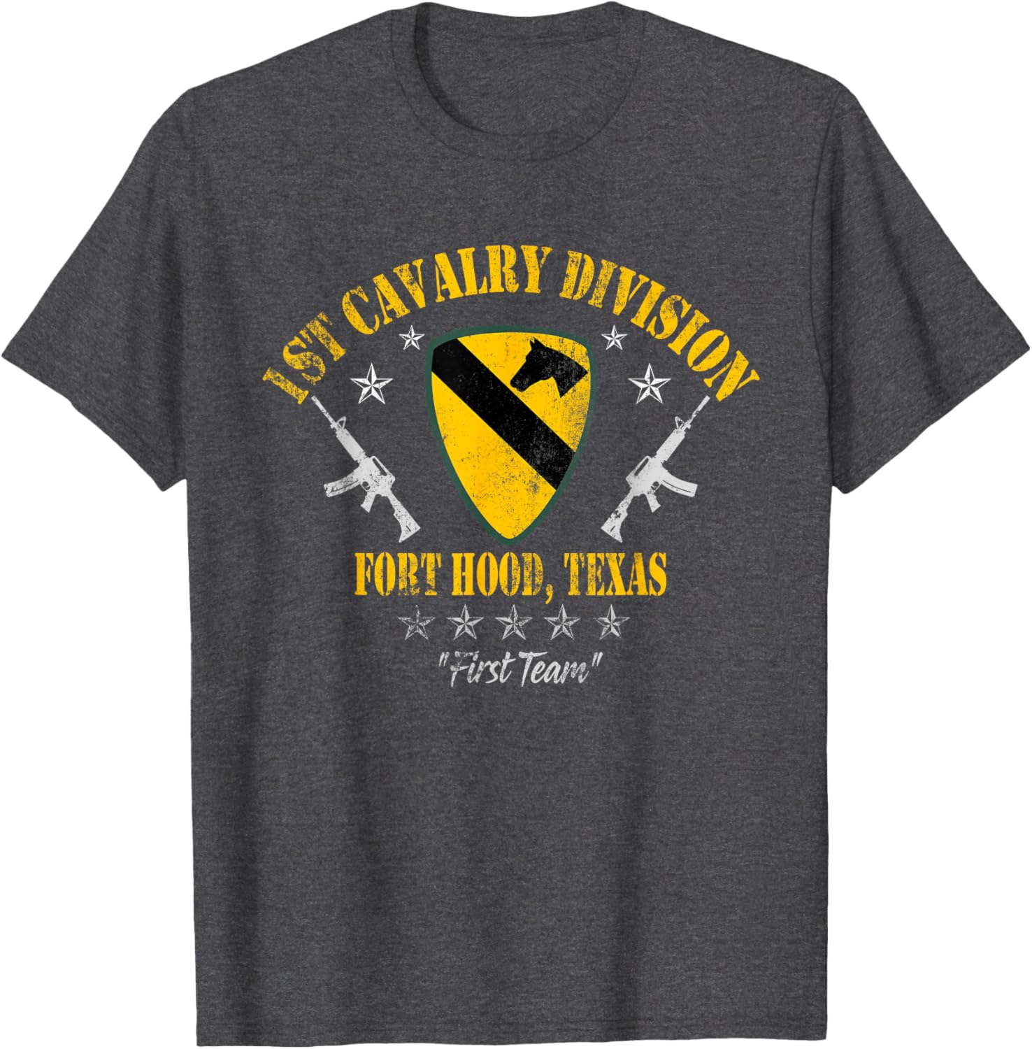 1st Cavalry Division Veteran Fort Hood TX Vintage Patriotic T-Shirt - 14