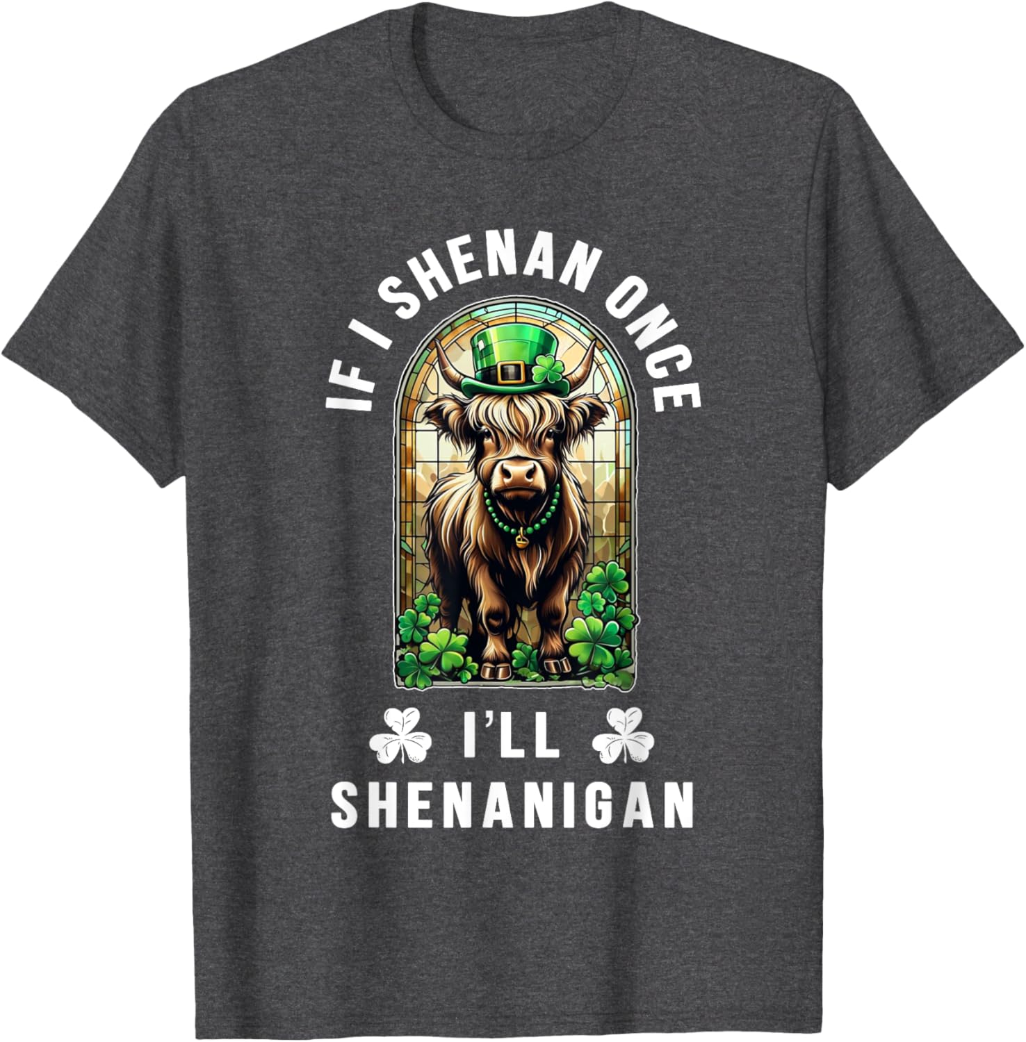St Patrick's Day Shenanigans Nordic Cow T-Shirt for Fun Celebrations - 5