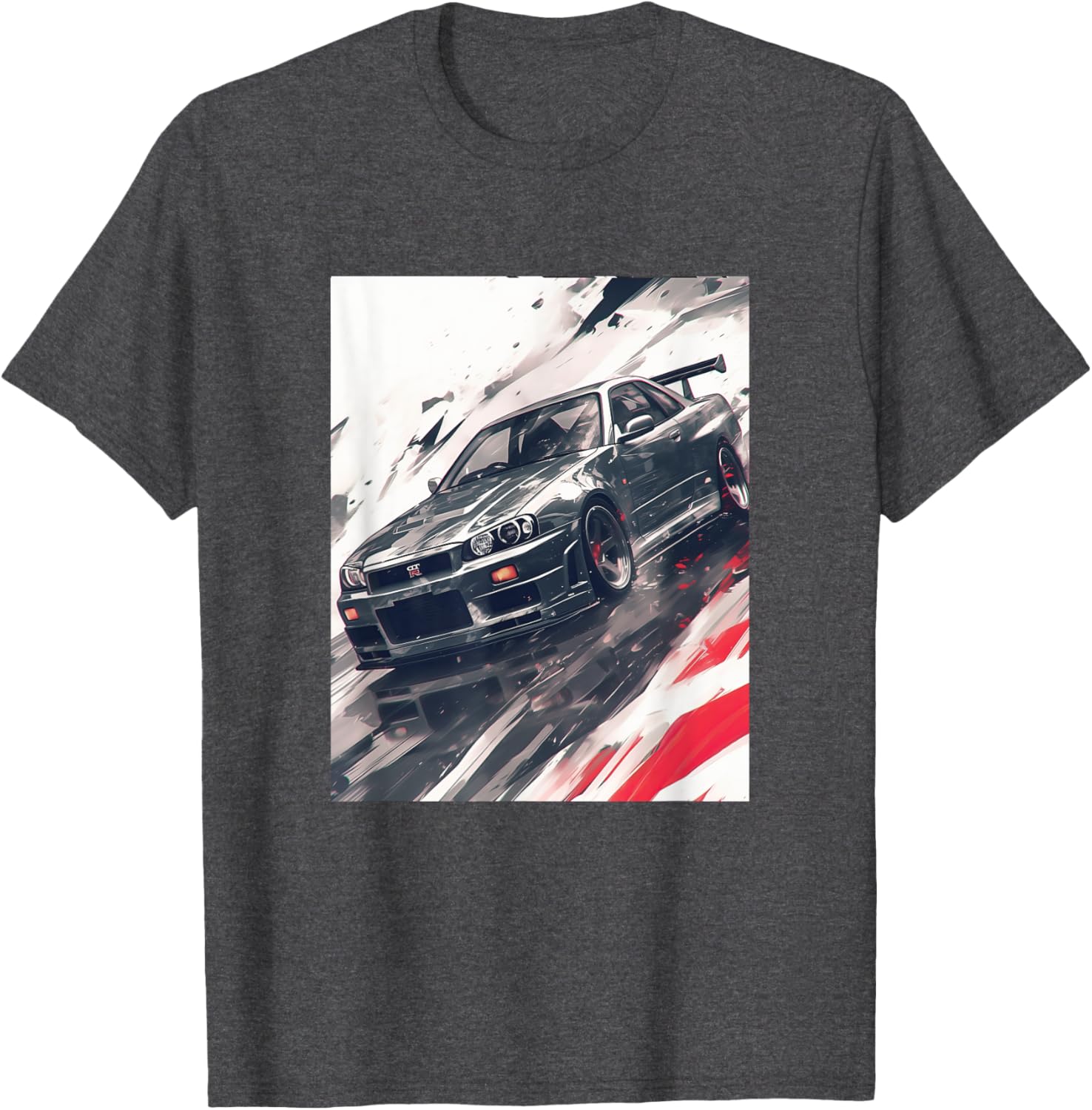 Anime Style JDM GT-R R34 Skyline Graphic Tee - Perfect for Car Lovers - 6