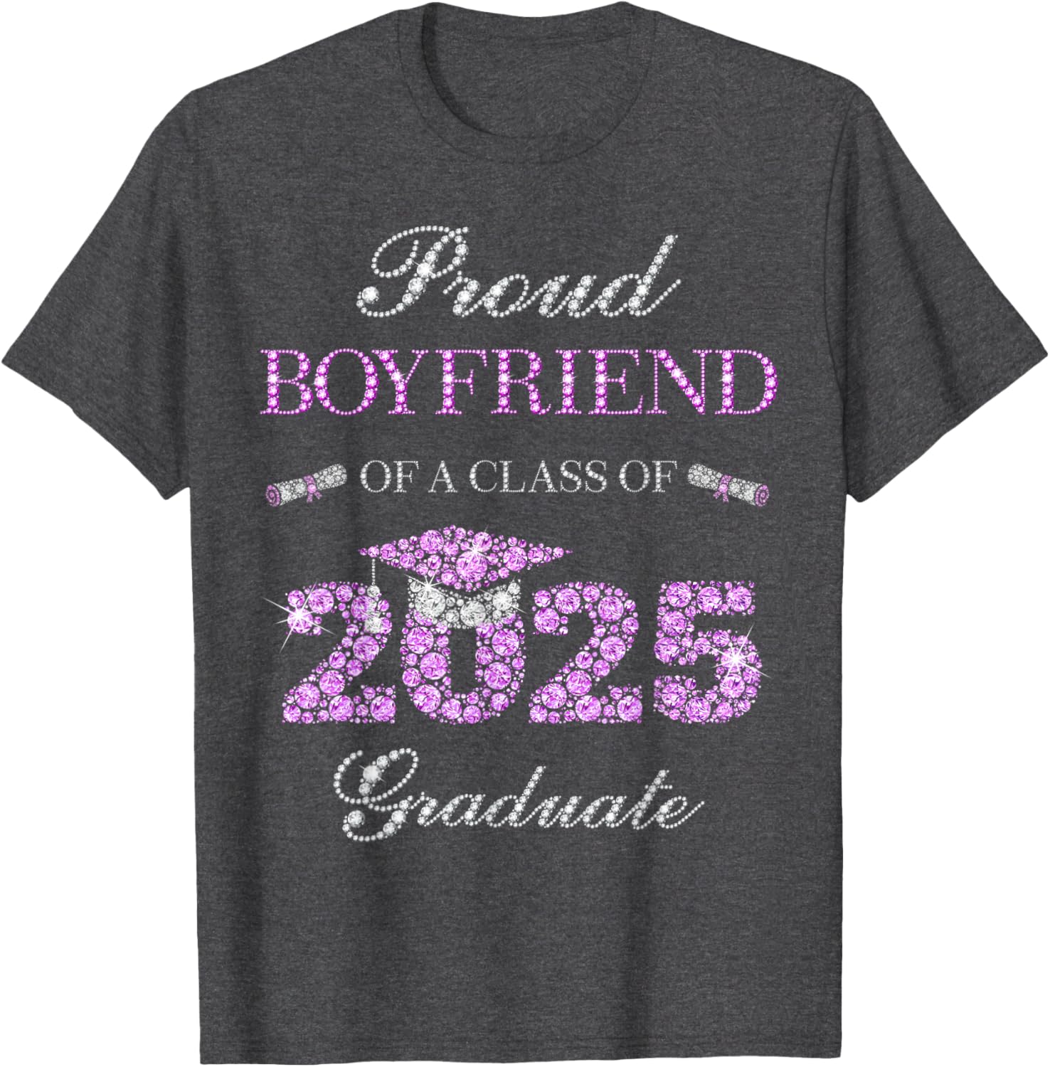 Proud Boyfriend of Class of 2025 Graduate T-Shirt for Celebrating Success - 12