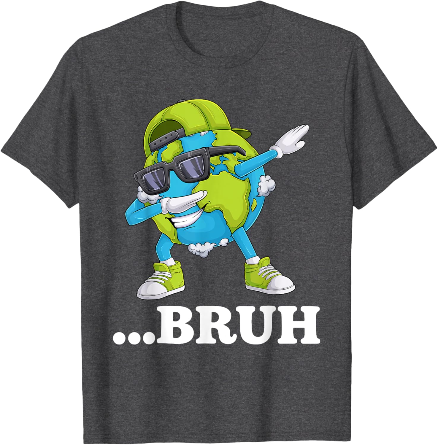 Funny Bruh Dabbing Earth Day T-Shirt for Kids and Men - Cool Gift Idea - 1