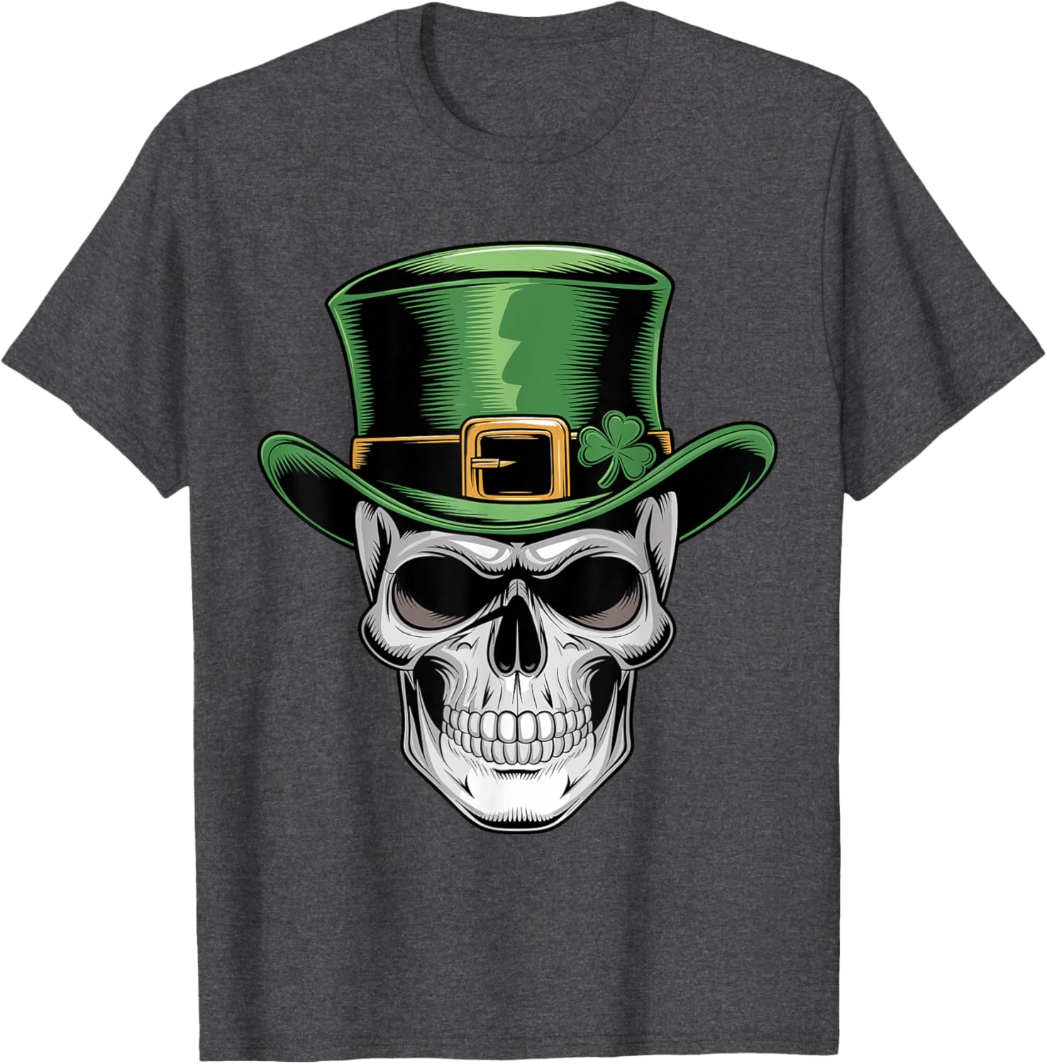 Skull St. Patrick's Day Irish Shamrock T-Shirt for Lucky Celebrations - 13