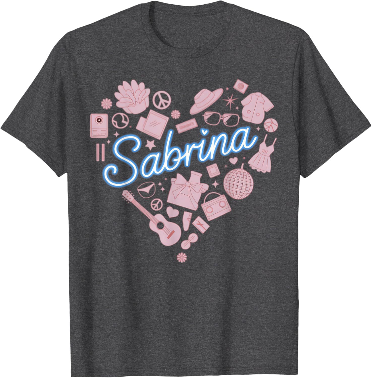 Personalized Girl Retro Sabrina Heart T-Shirt for Stylish Kids - 8