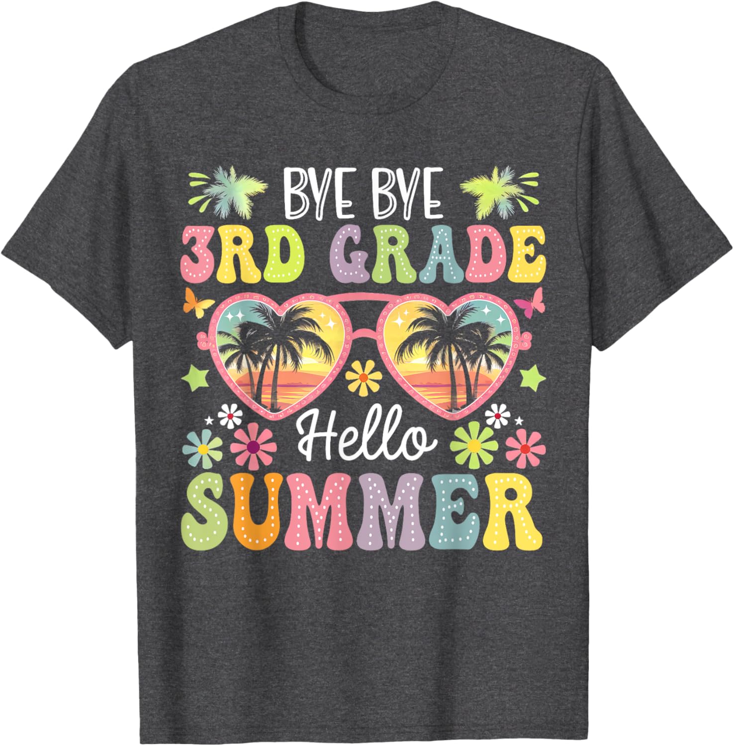 Goodbye 3rd Grade Hello Summer Kids T-Shirt for Boys Last Day of School - 1