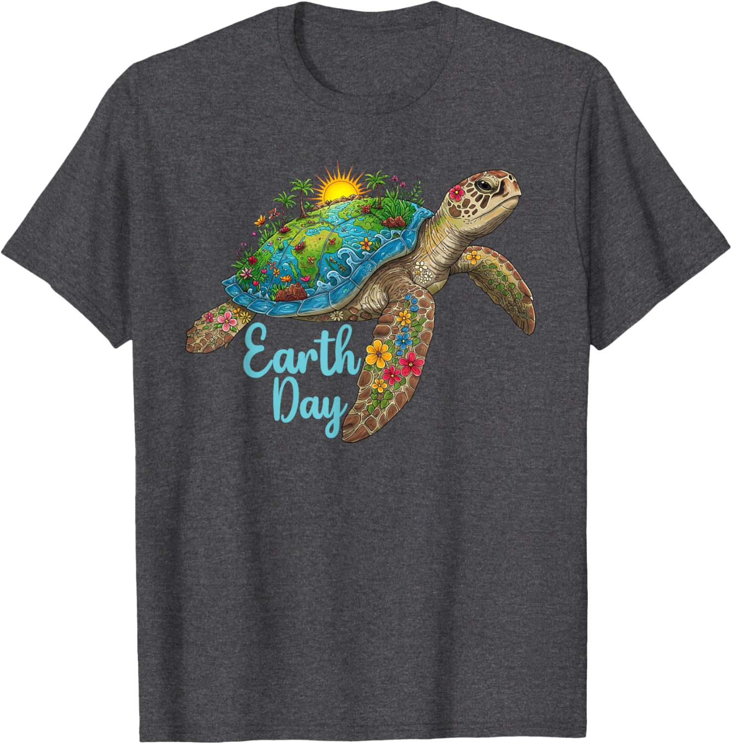Save the Earth Sea Turtle T-Shirt for Men and Women Earth Day Gift - 15