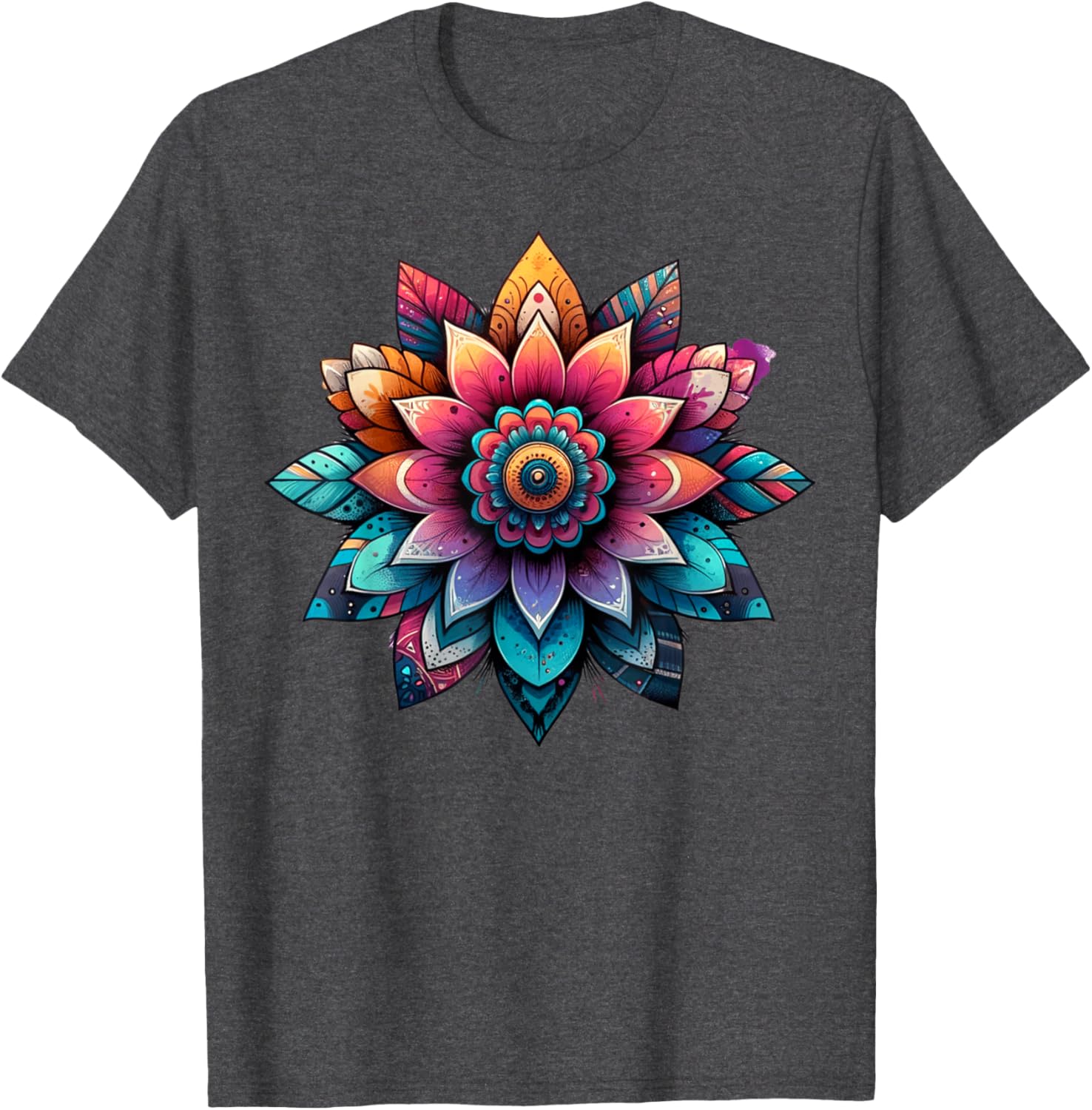 Women's Vintage Mandala Graphic T-Shirt for Summer Vacation Fun - 7