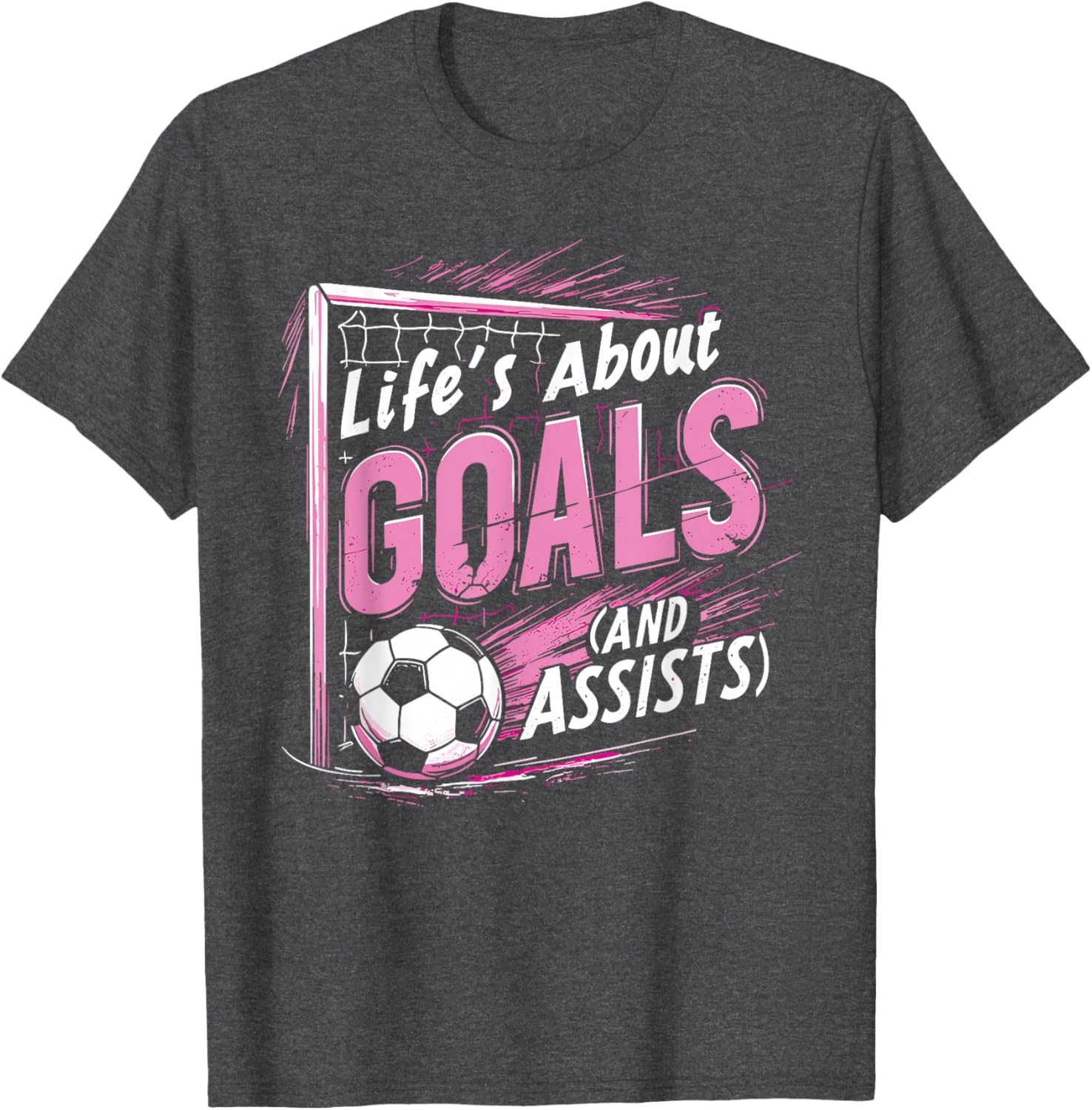 Soccer Girl T-Shirt Life's About Goals and Assists for Players - 10