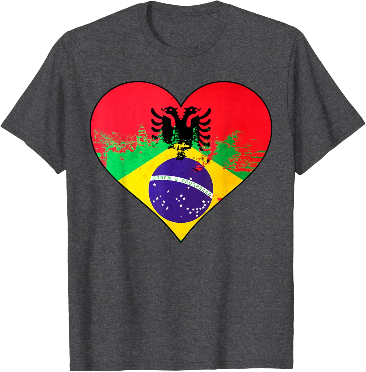Albanian Brazilian Heritage Flag DNA T-Shirt for Unique Cultural Pride - 16