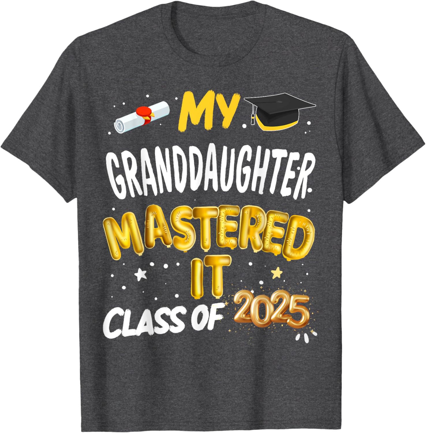 Masters Graduation T-Shirt for Granddaughter Class of 2025 Celebrations - 9