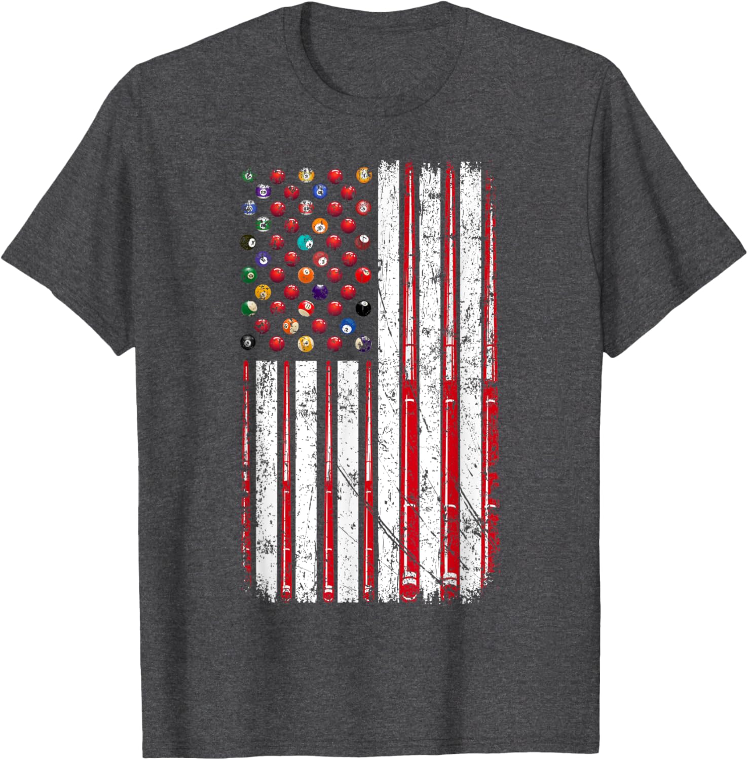 American Flag Pool Player T-Shirt for Billiard Lovers, USA Pride Apparel - 15