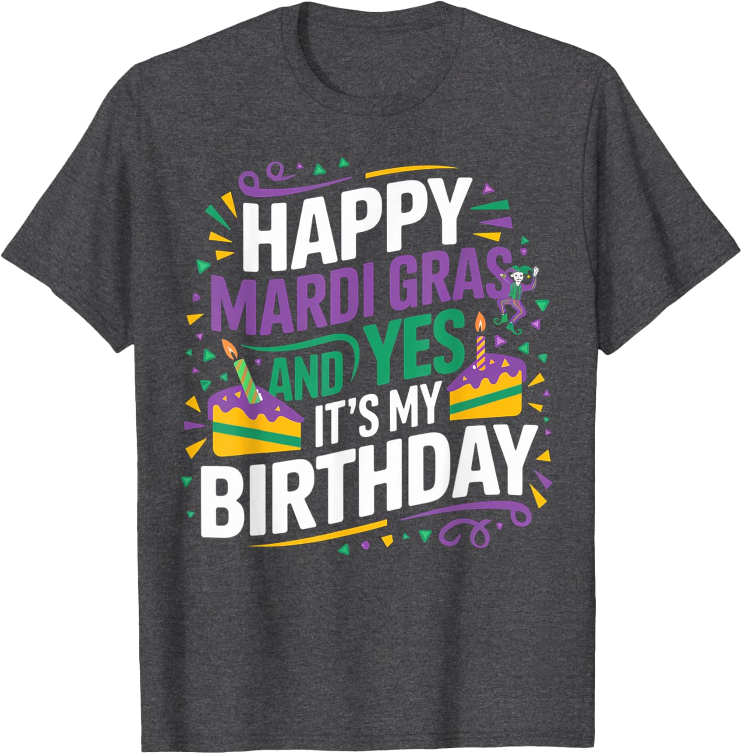 Happy Mardi Gras Birthday Party T-Shirt for Festive Celebrations - 12