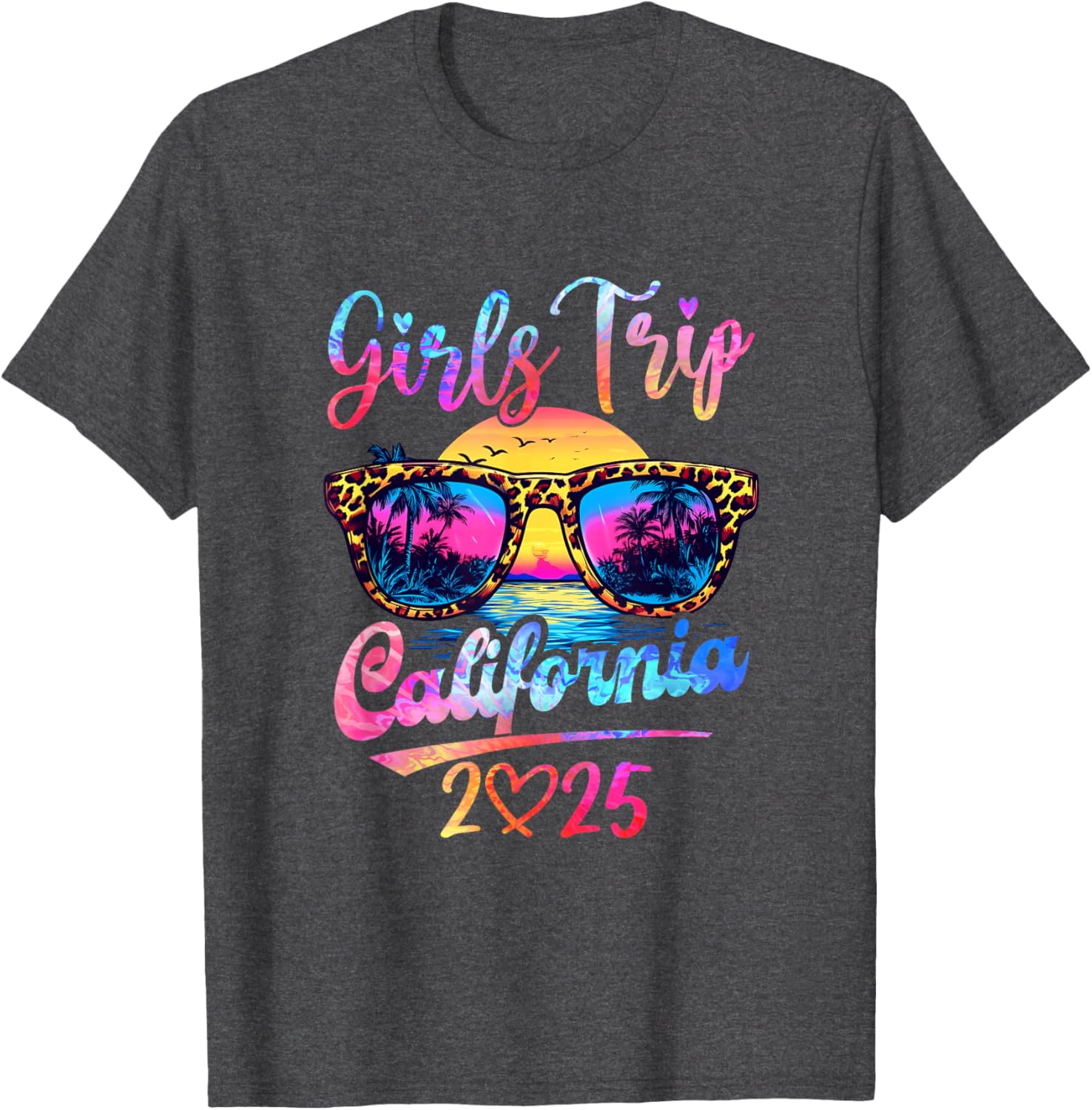 Girls Trip California 2025 Matching Summer Vacation T-Shirt for Women - 8