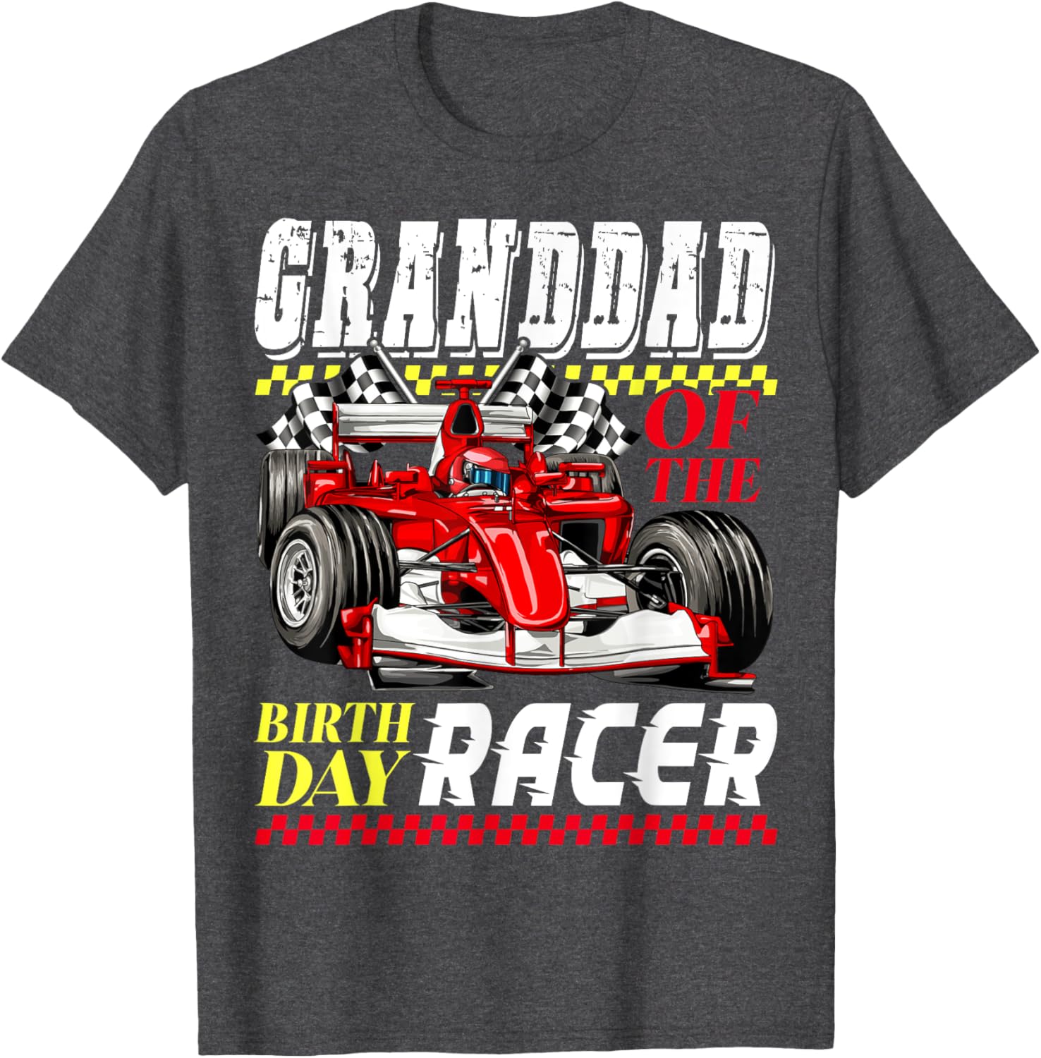 Race Car Party Granddad T-Shirt Perfect for Birthday Racer Fans - 1