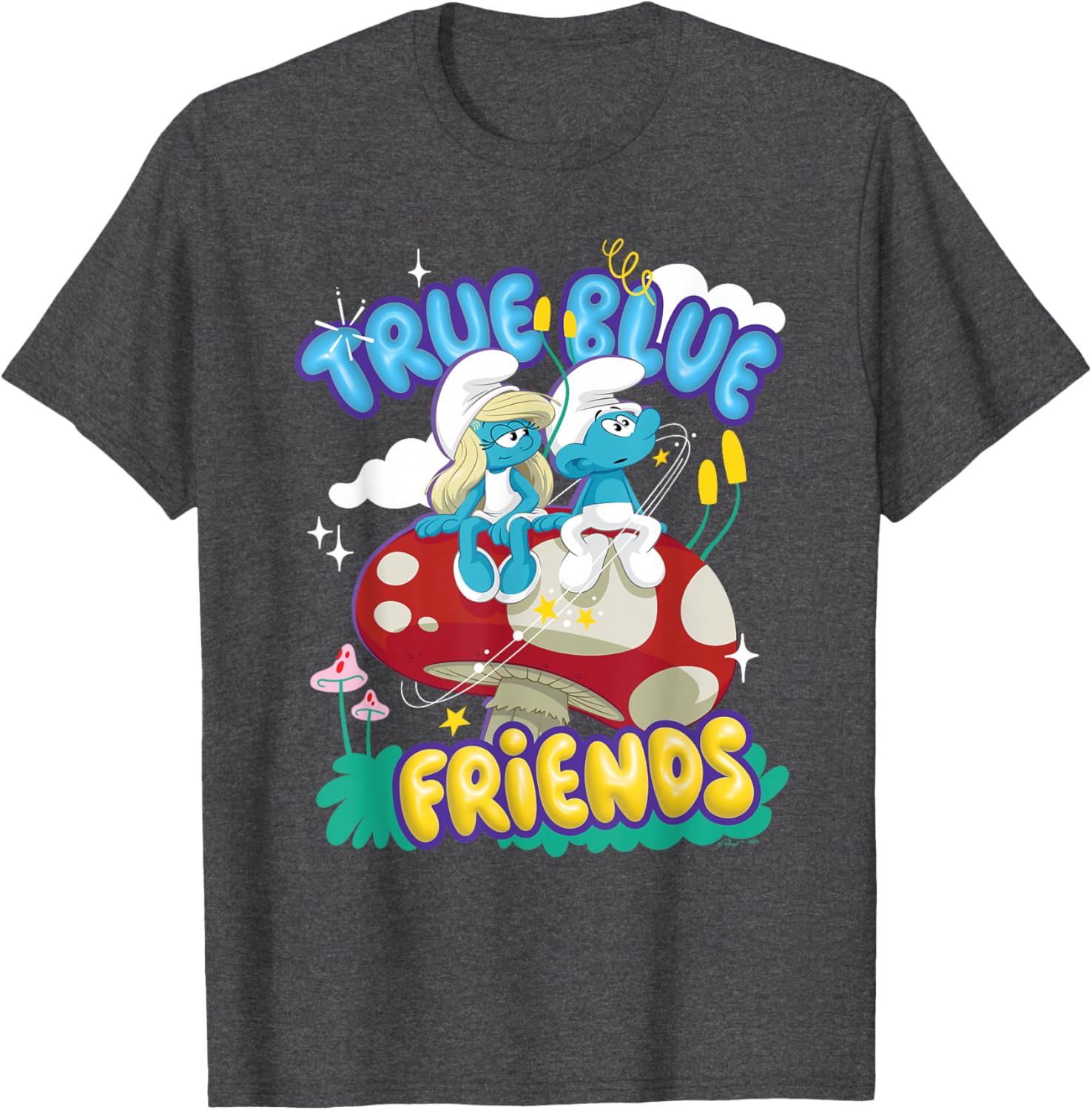 Smurfs Movie True Blue Friends T-Shirt Featuring Smurfette and No Name - 9