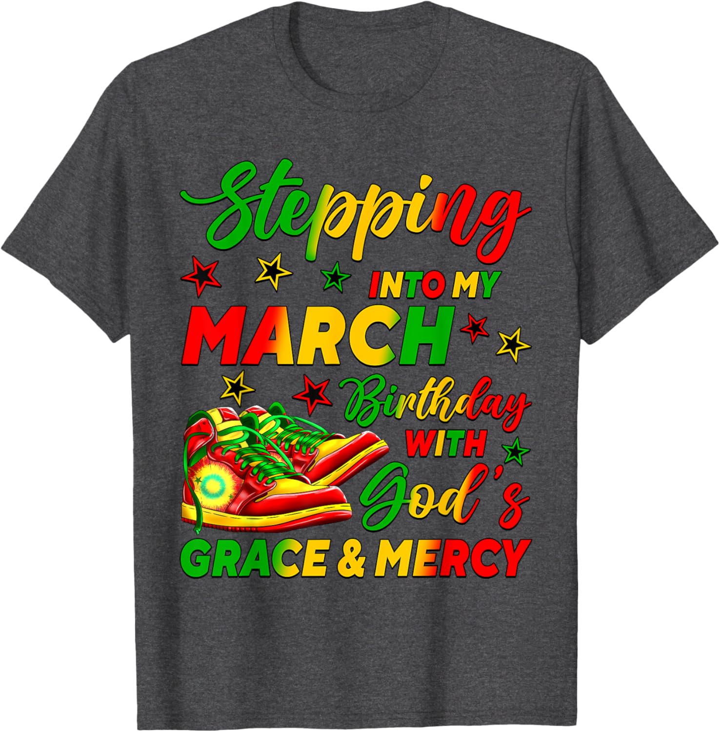 March Birthday African American Shoes T-Shirt for Celebrating in Style - 3