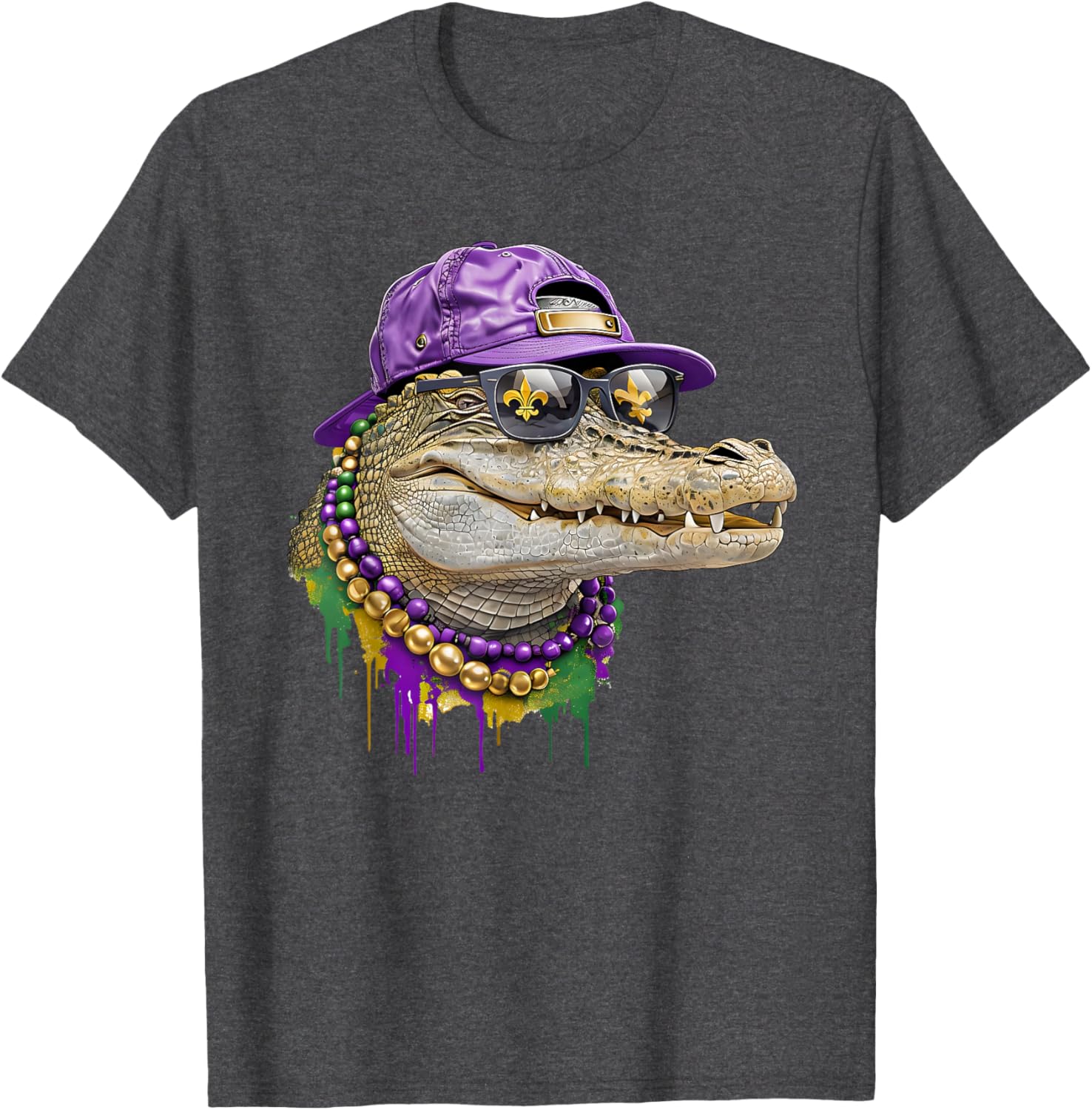Mardigator Alligator Costume T-Shirt for Mardi Gras Fun for Everyone - 6