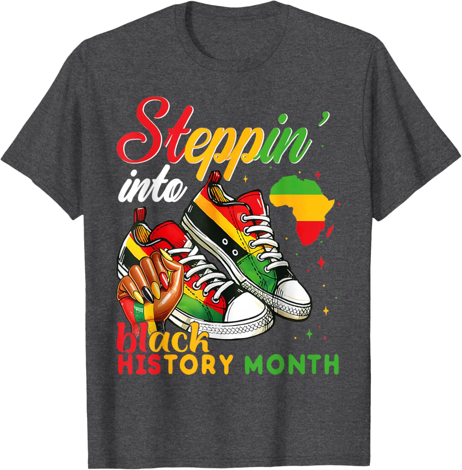 Black History Month Sneakers T-Shirt for Black Girls - Celebrate Heritage - 16