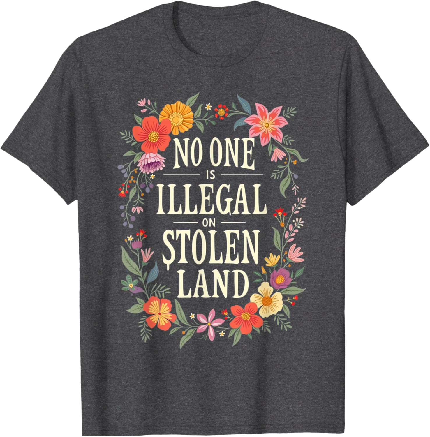Native American No One Is Illegal T-Shirt for Bold Statement Style - 7