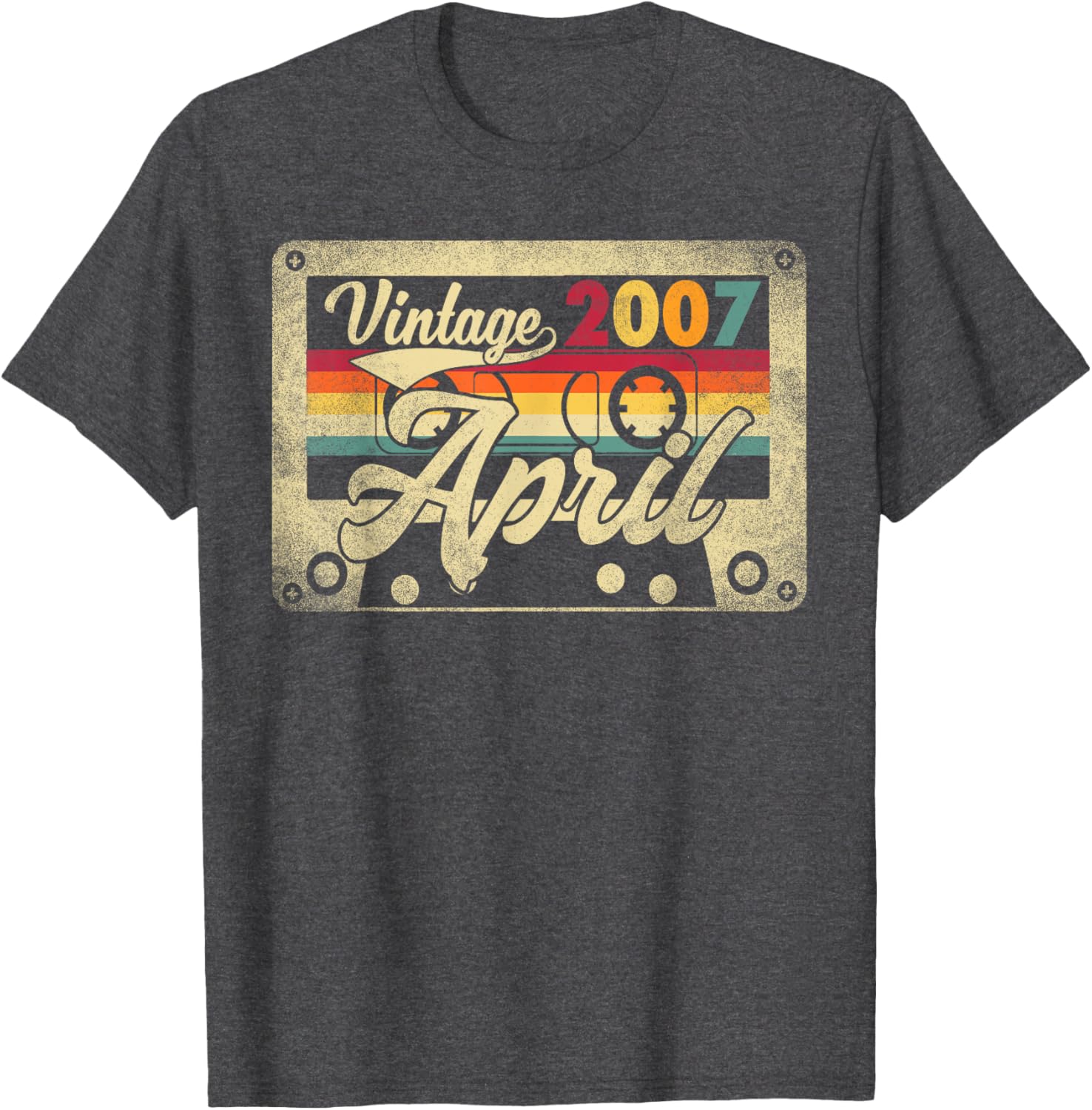 Funny Vintage April 2007 18th Birthday Retro T-Shirt for Celebration - 4