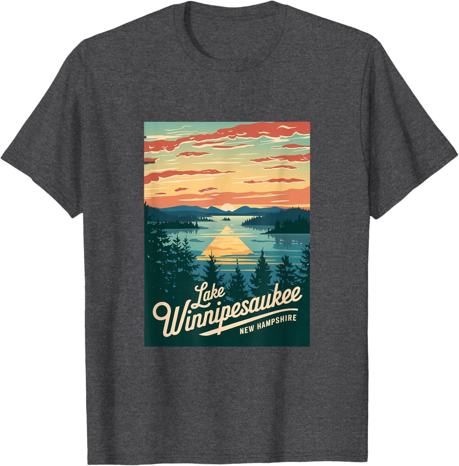 Sunset Beauty T-Shirt Featuring Scenic Lake Winnipesaukee, New Hampshire - 27