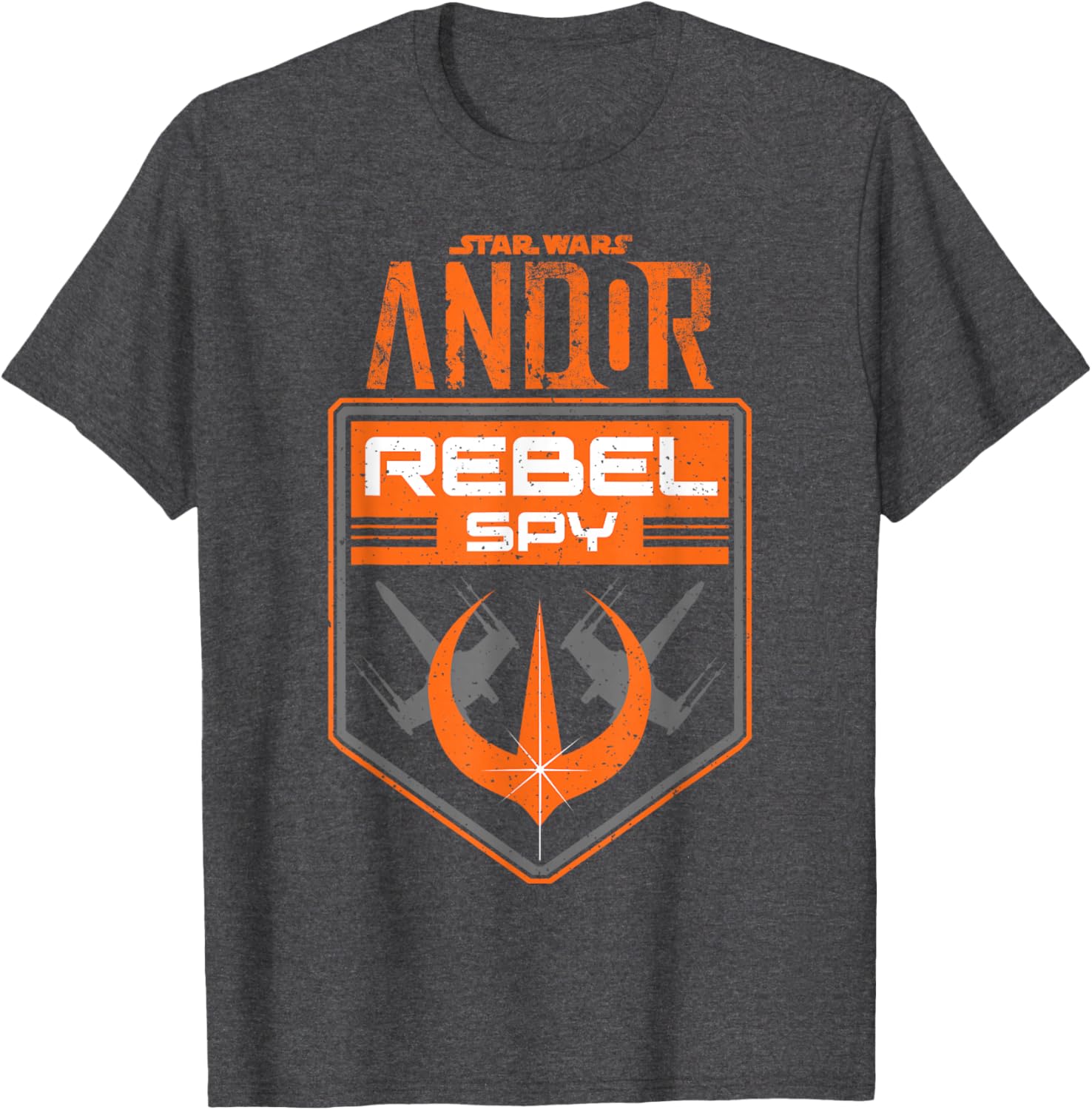 Star Wars Andor Rebel Spy Grunge T-Shirt Distressed Emblem Design - 1