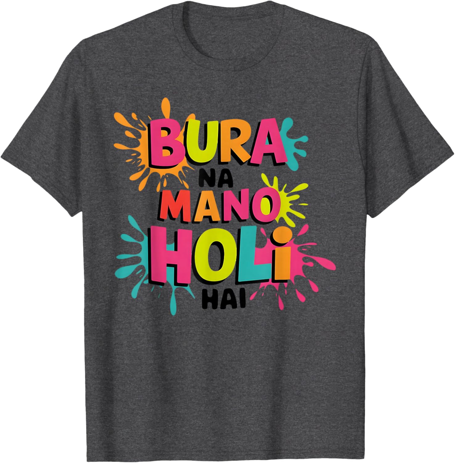 Happy Holi Festival Kids T-Shirt Colorful Bura Na Mano Design - 13