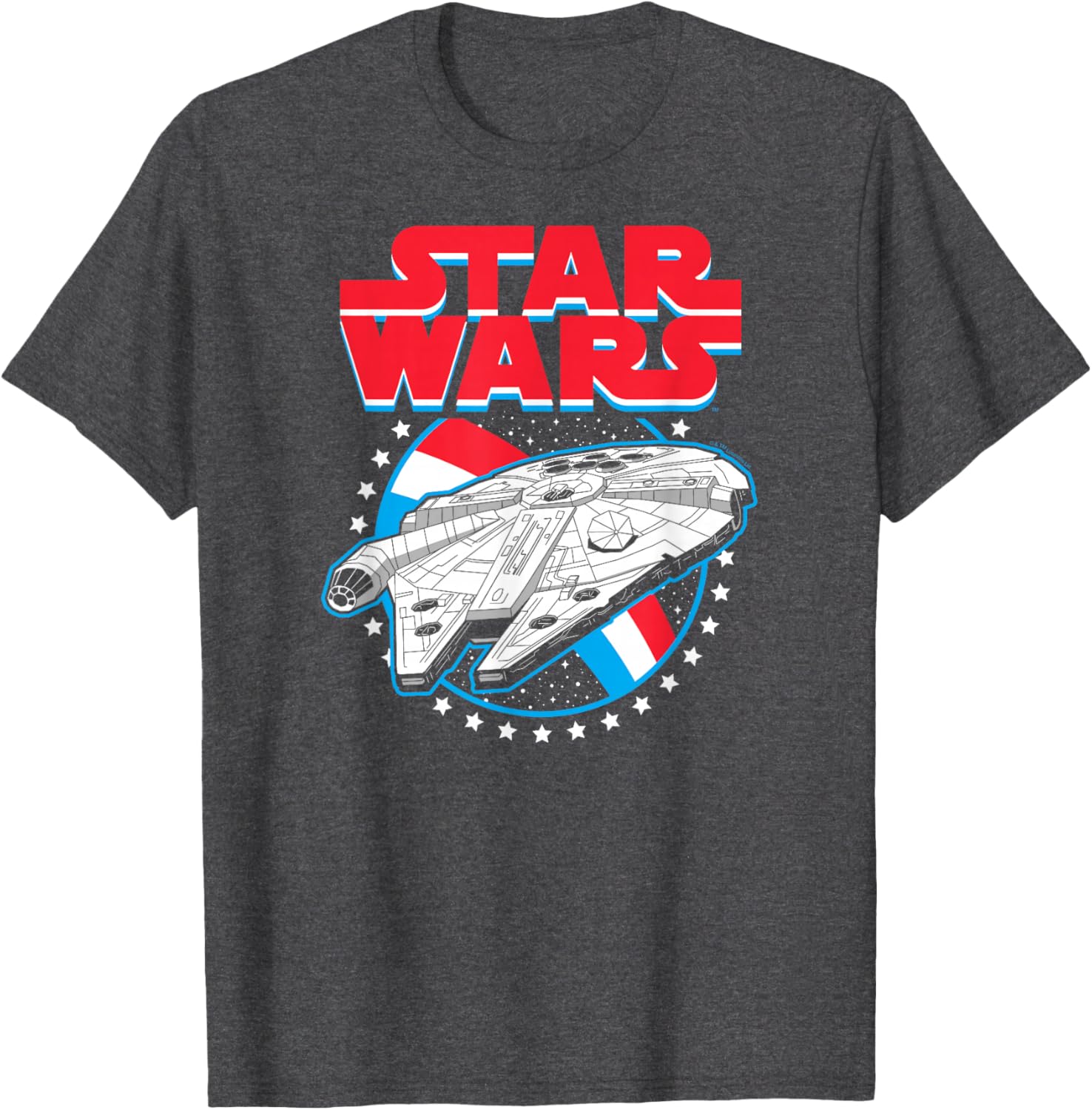Star Wars Millennium Falcon T-Shirt - Stylish Americana Graphic Tee - 3