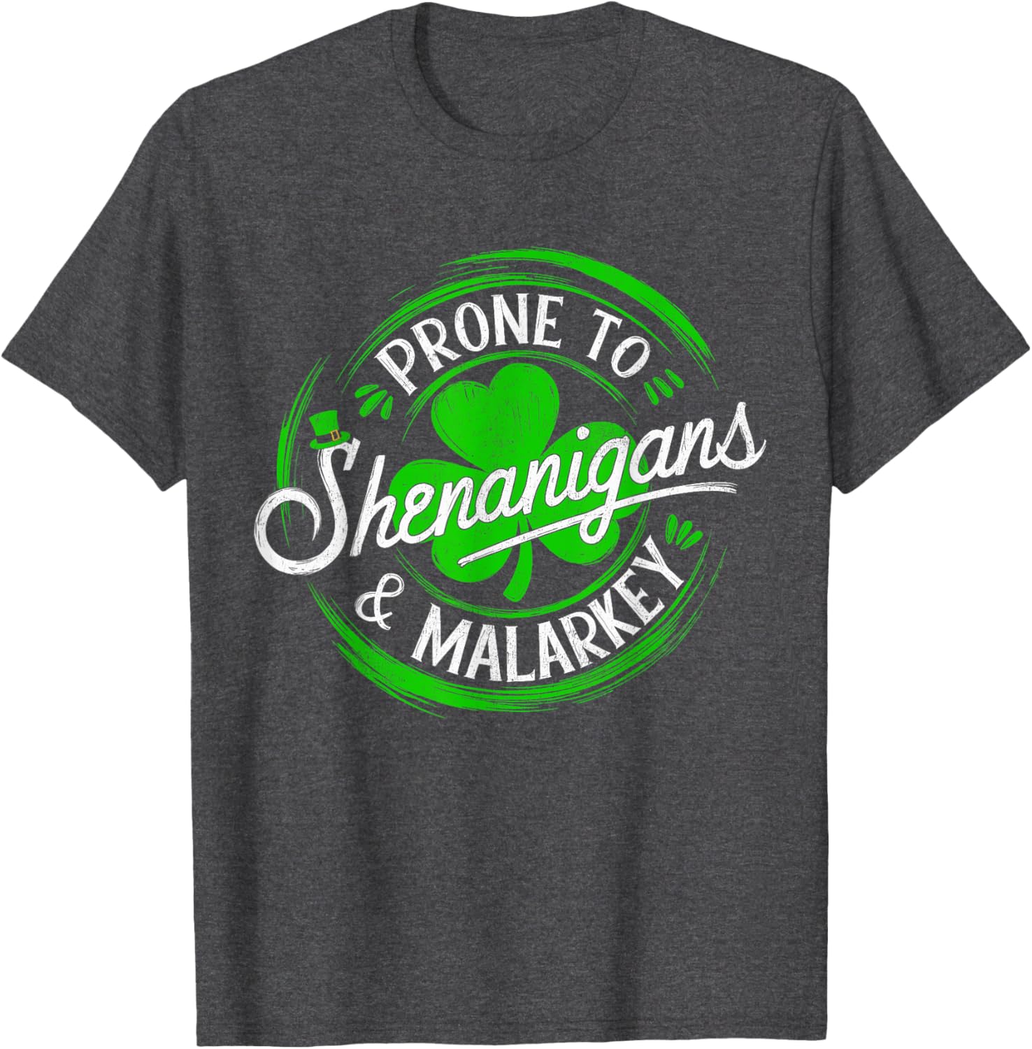 Prone to Shenanigans St Patrick's Day Shamrock T-Shirt for Fun Celebrations - 16