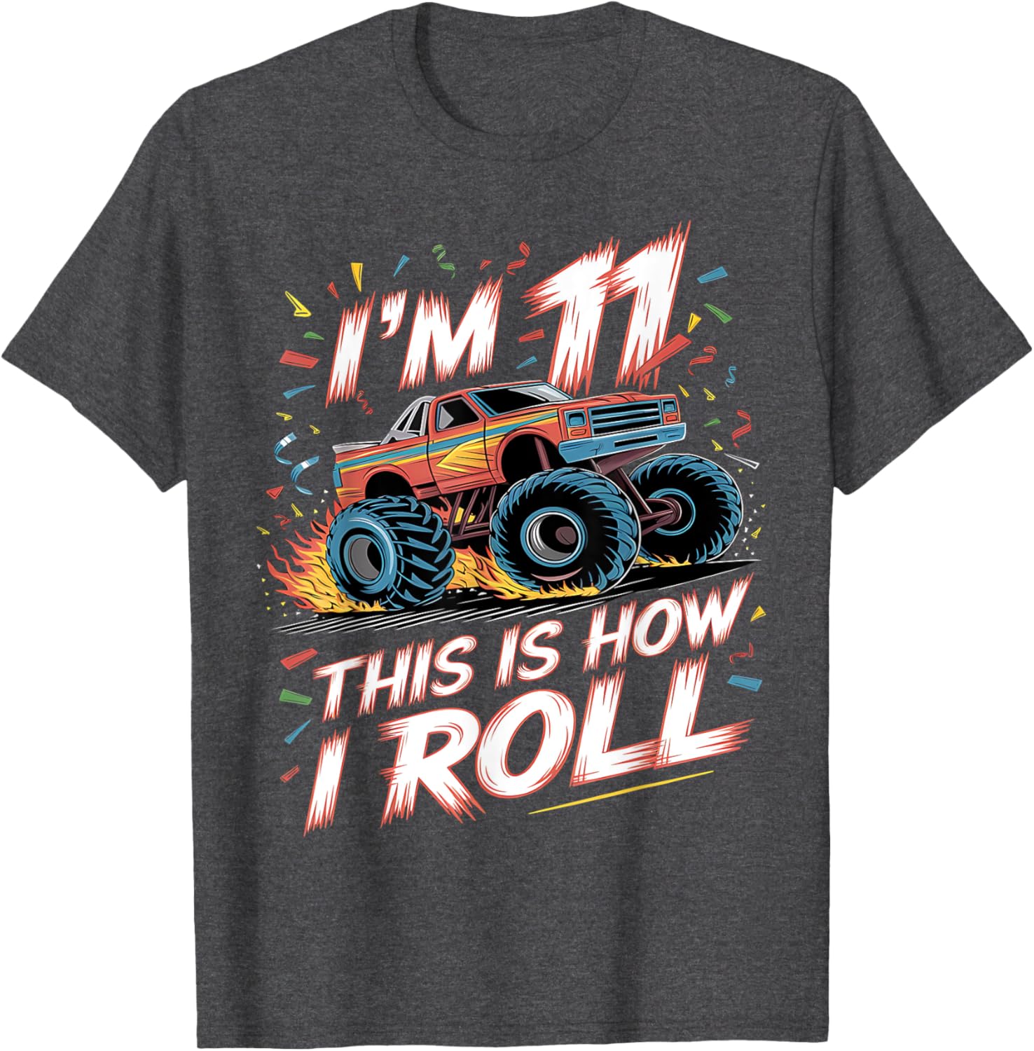 Monster Truck 11th Birthday Shirt for Boys - Fun Birthday T-Shirt - 26