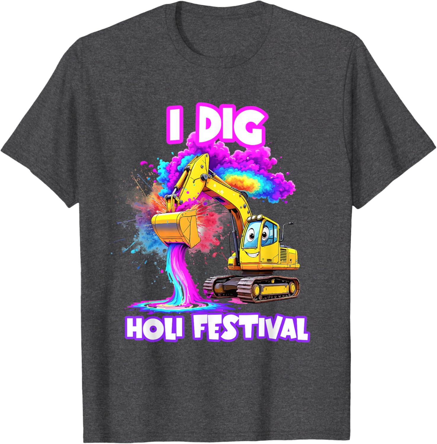 I Dig Holi Festival T-Shirt for Kids Boys Toddlers Celebrating India - 3