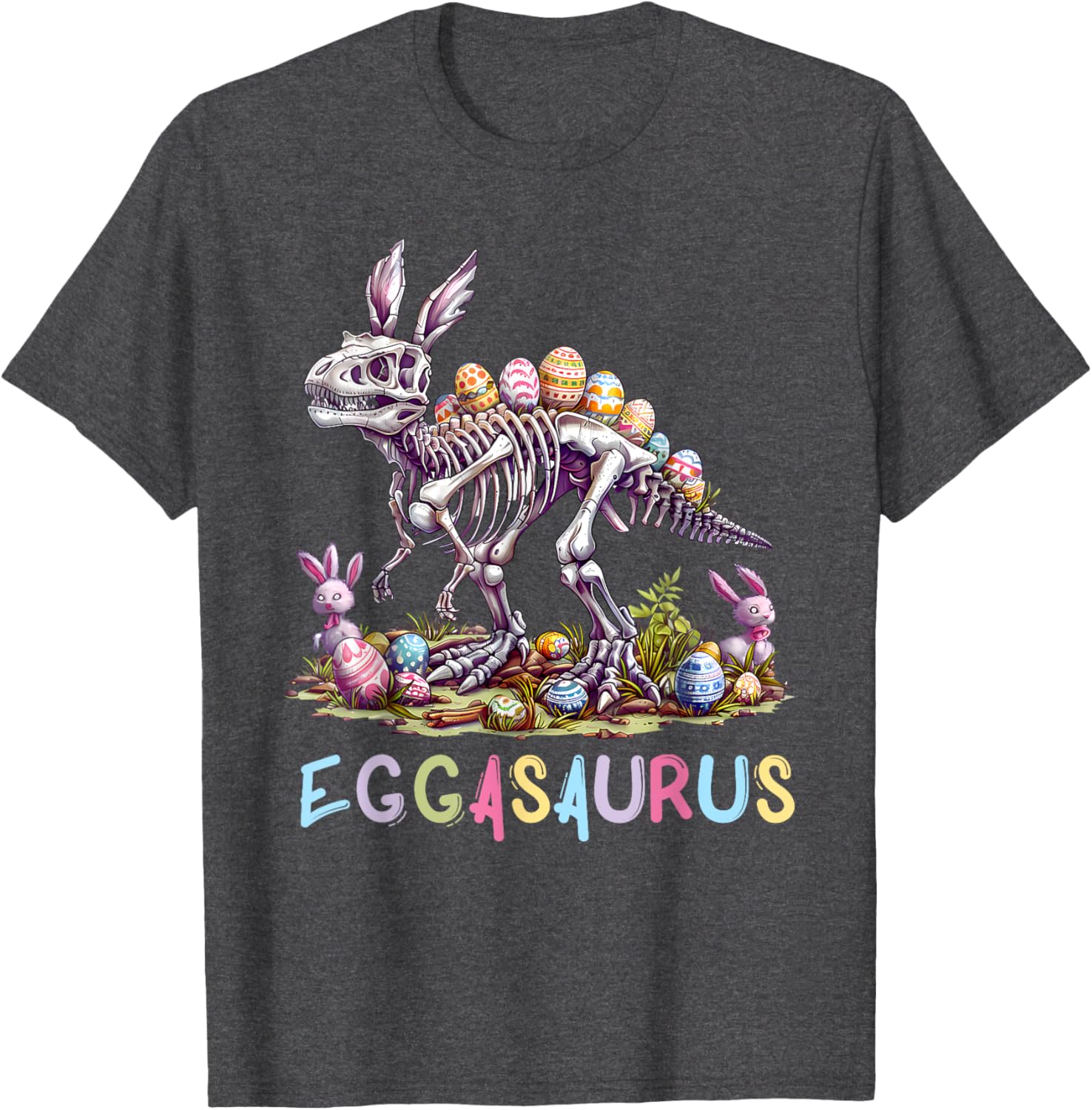 Eggasaurus Dinosaur Toddler T-Shirt for Boys - Fun Easter Stegosaurus Design - 3
