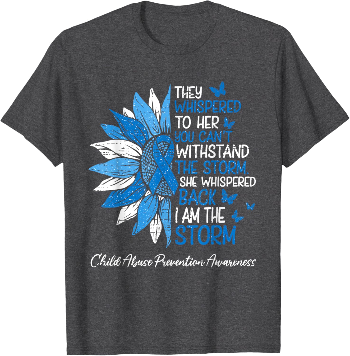 Motivational Positivity Child Abuse Awareness T-Shirt for Kids - 1